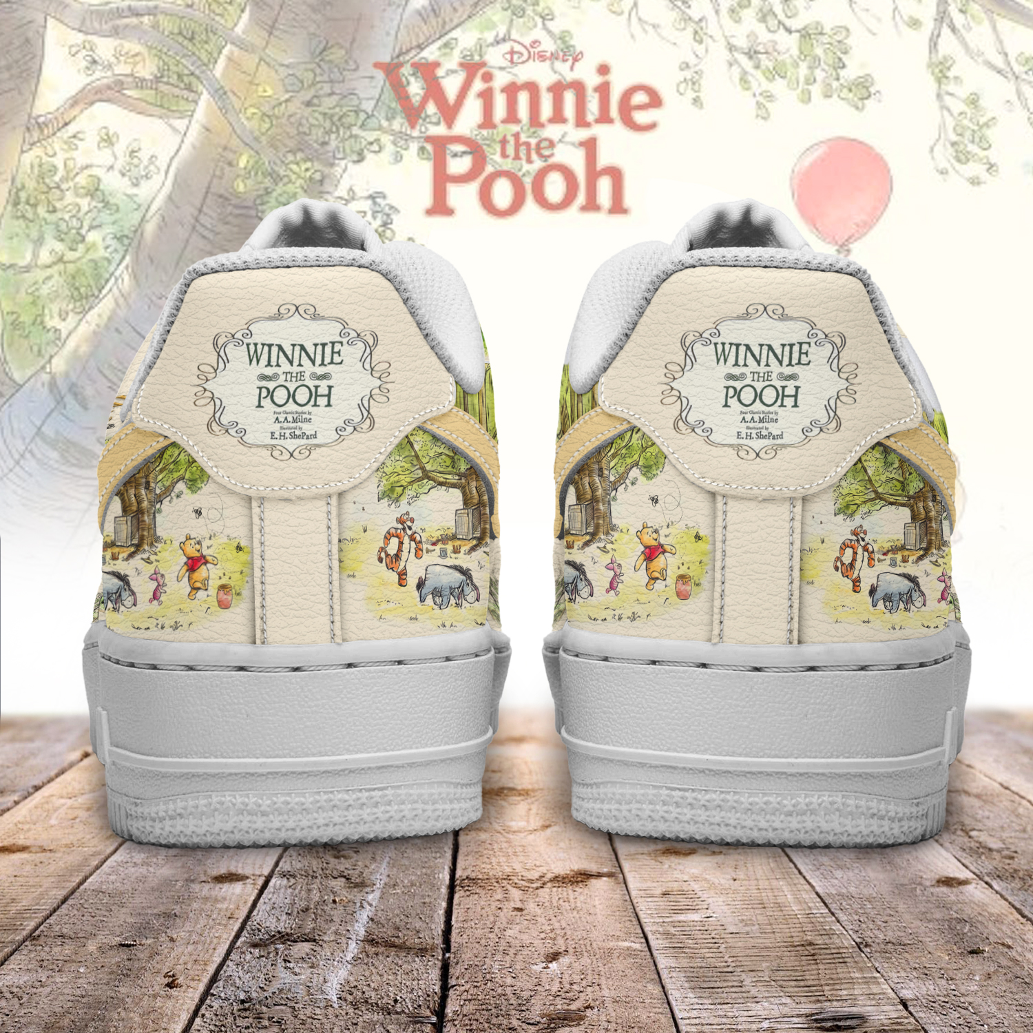 Winnie The Pooh Air Low-Top Sneakers Shoes Comfortable For Men And Women Printed Full Size - Image 3