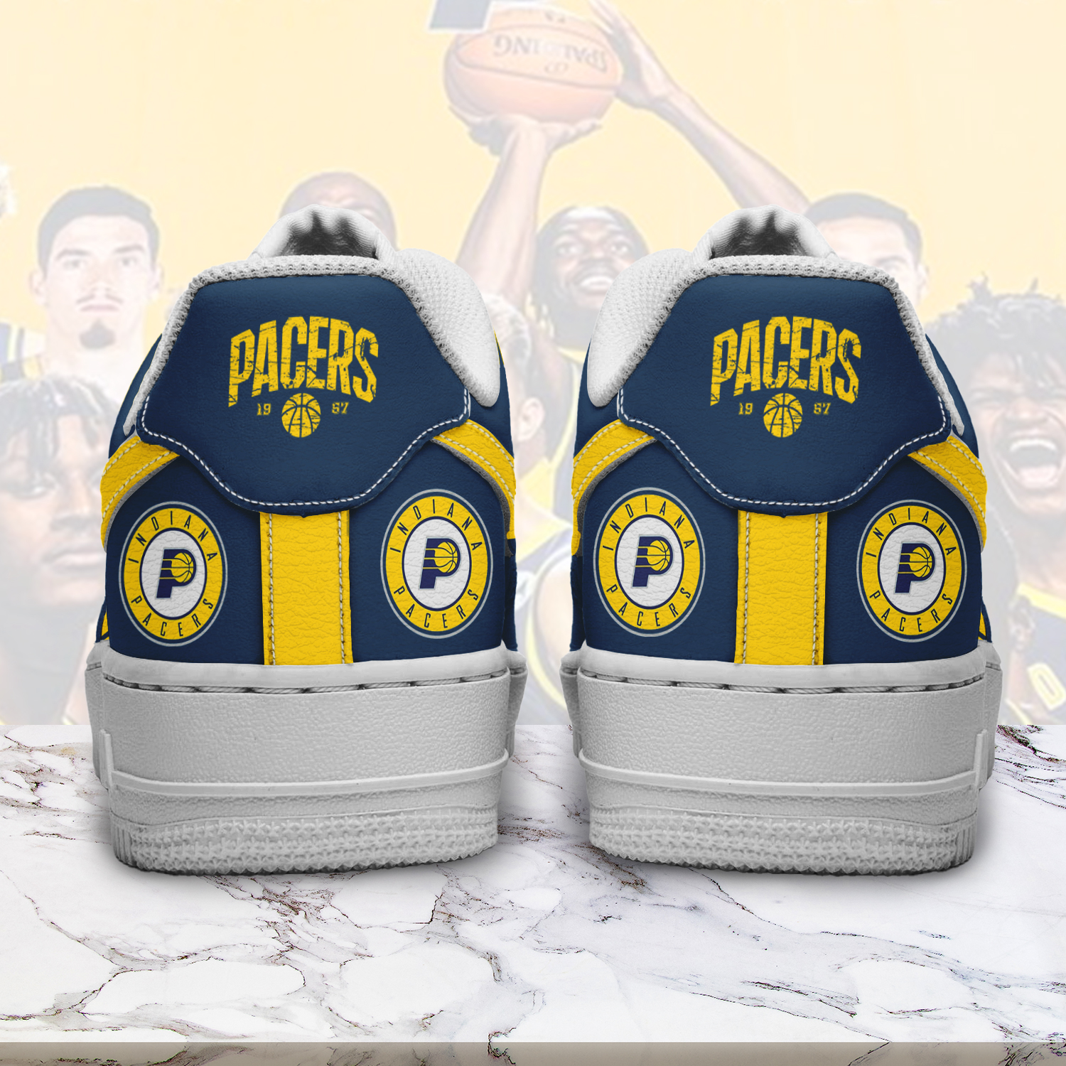 Indiana Pacers Air Low-Top Sneakers Shoes Comfortable For Men And Women Printed Full Size - Image 3