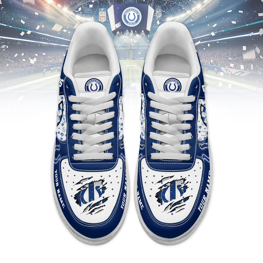 Indianapolis Colts Air Low-Top Sneakers Shoes Comfortable For Men And Women Printed Full Size - Image 2