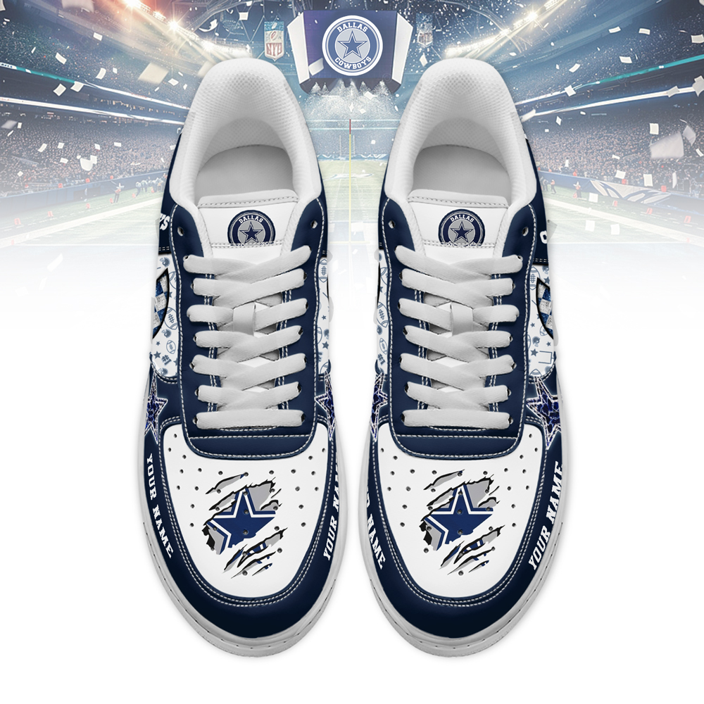 Dallas Cowboys Air Low-Top Sneakers Shoes Comfortable For Men And Women Printed Full Size - Image 2