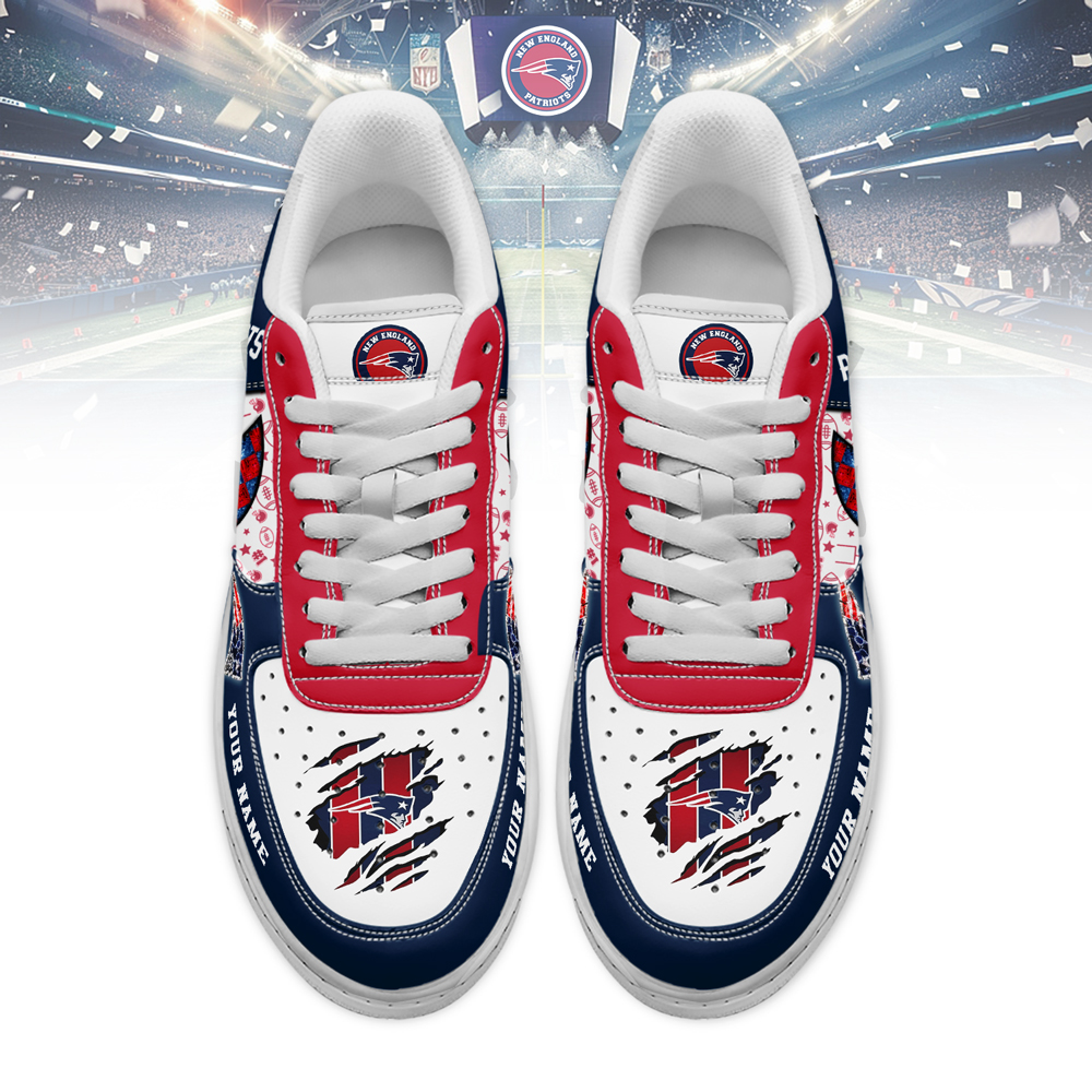 New England Patriots Air Low-Top Sneakers Shoes Comfortable For Men And Women Printed Full Size - Image 2