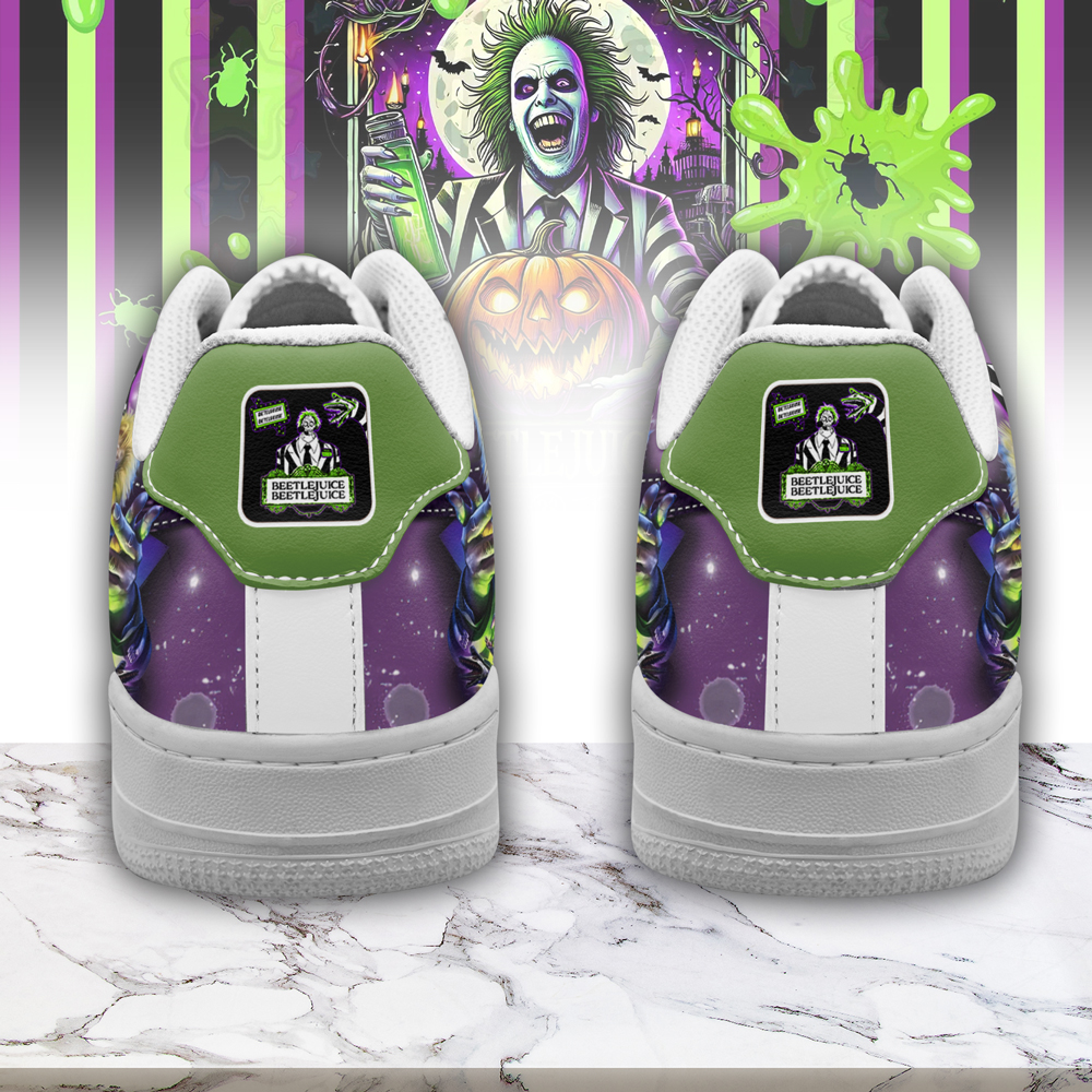 Beetlejuice x Halloween Air Low-Top Sneakers Shoes Comfortable For Men And Women Printed Full Size - Image 3