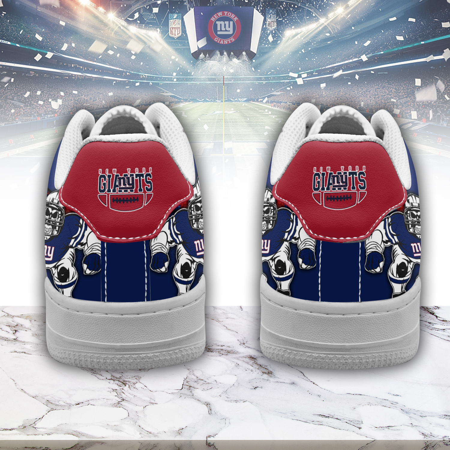 New York Giants Air Low-Top Sneakers Shoes Comfortable For Men And Women Printed Full Size - Image 3