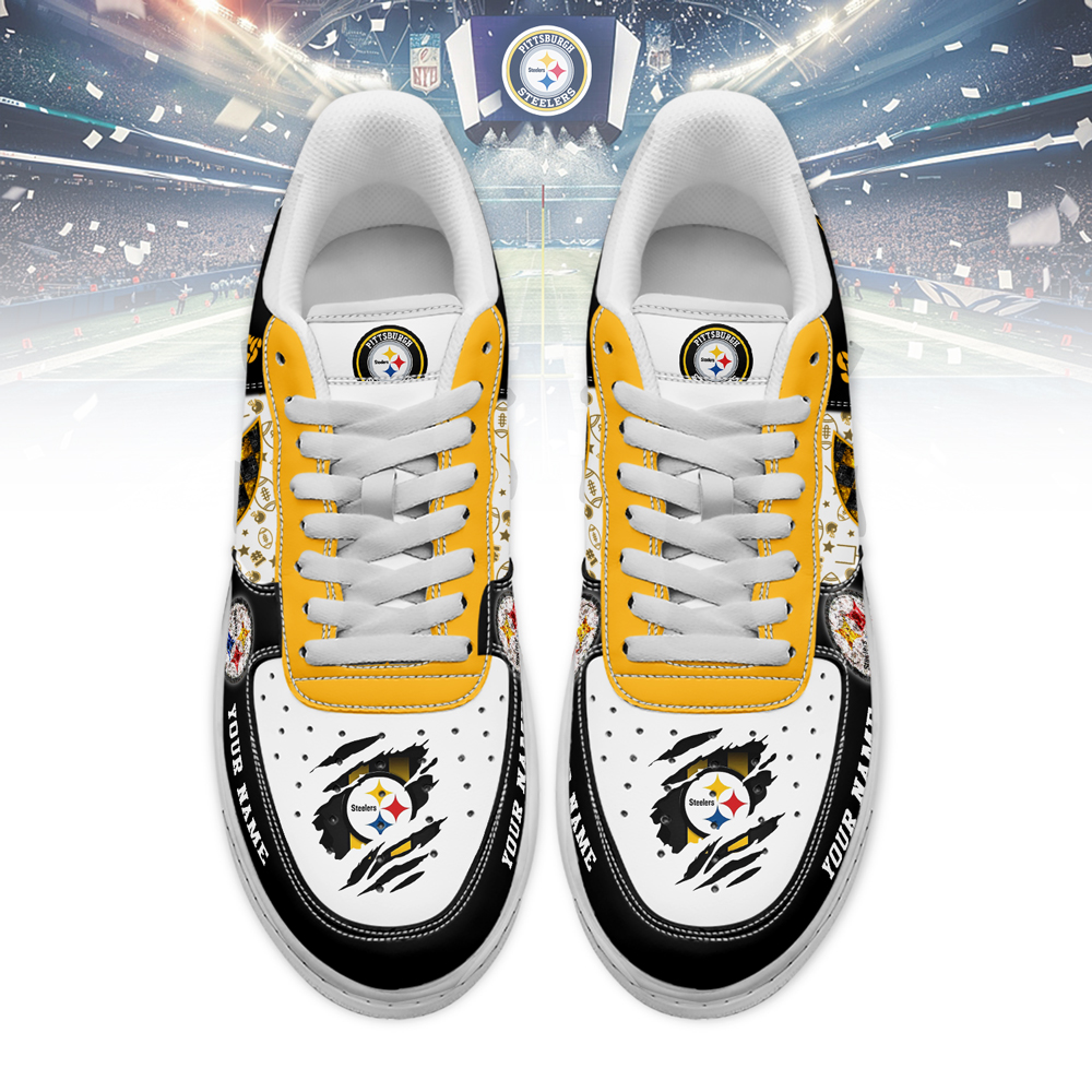 Pittsburgh Steelers Air Low-Top Sneakers Shoes Comfortable For Men And Women Printed Full Size - Image 2