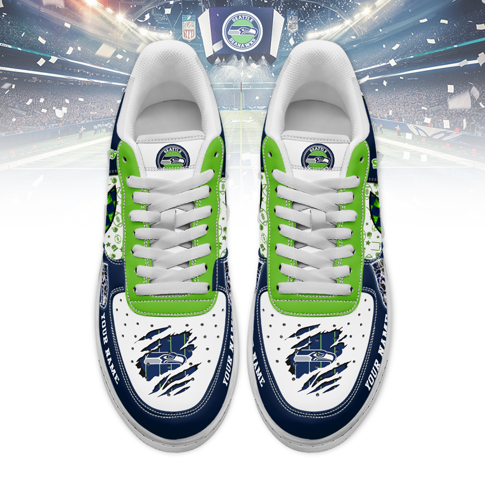 Seattle Seahawks Air Low-Top Sneakers Shoes Comfortable For Men And Women Printed Full Size - Image 2