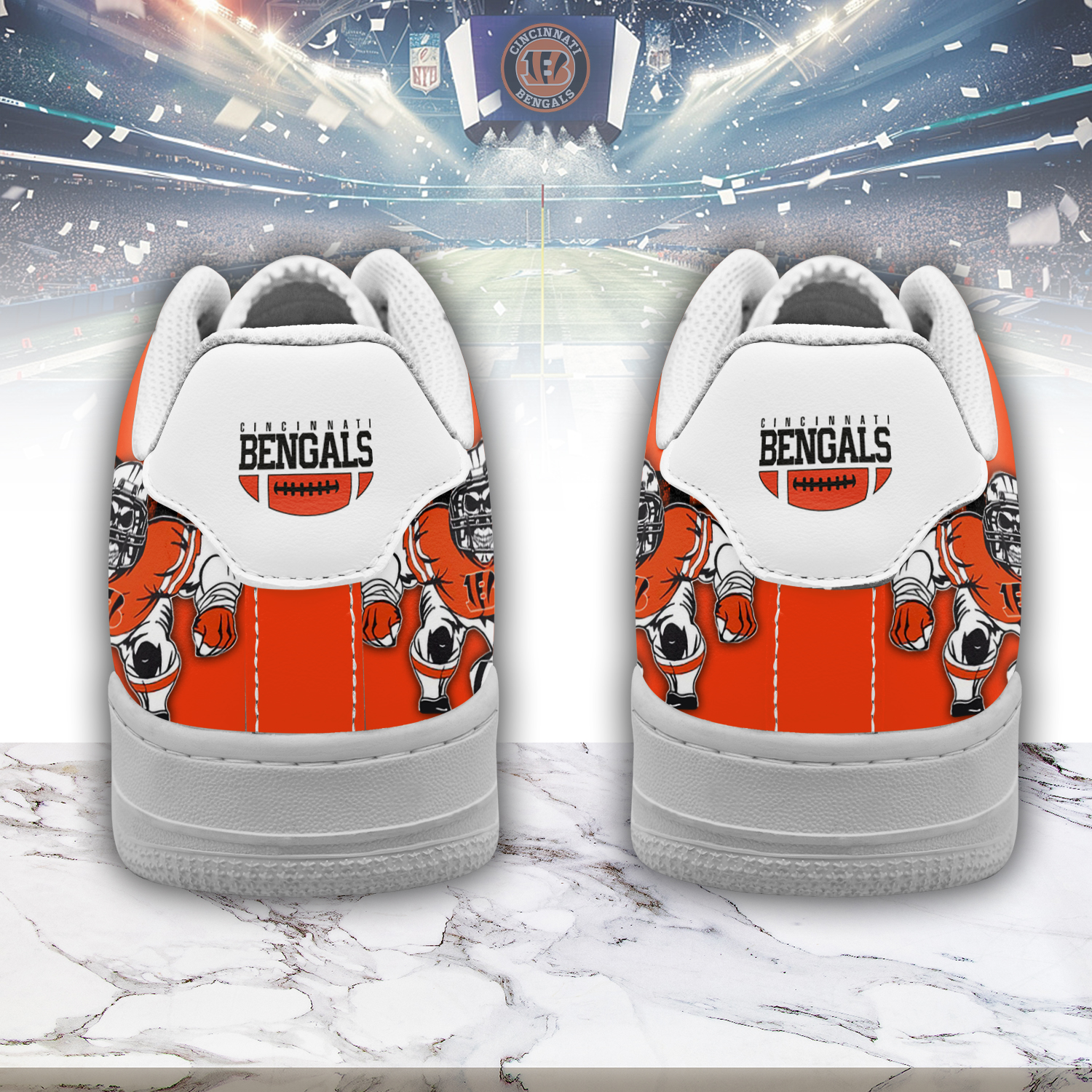 Cincinnati Bengals Air Low-Top Sneakers Shoes Comfortable For Men And Women Printed Full Size - Image 2