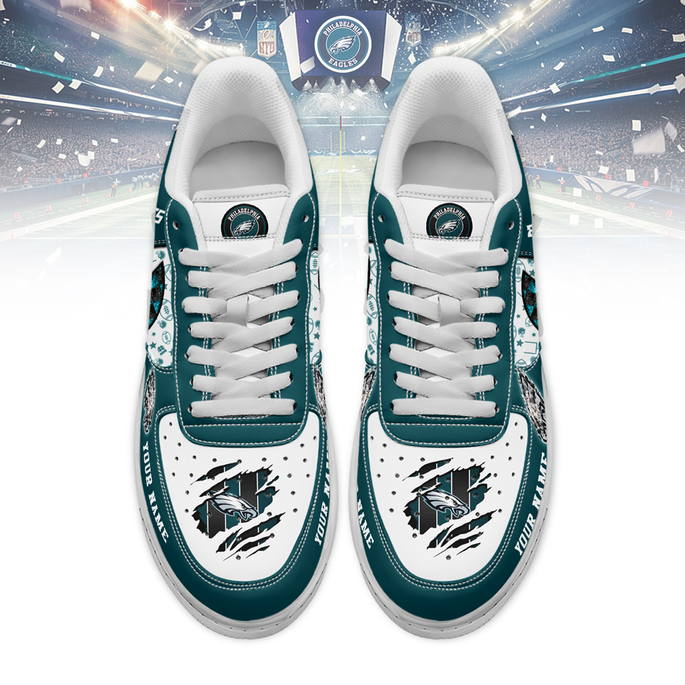 Philadelphia Eagles Air Low-Top Sneakers Shoes Comfortable For Men And Women Printed Full Size - Image 2