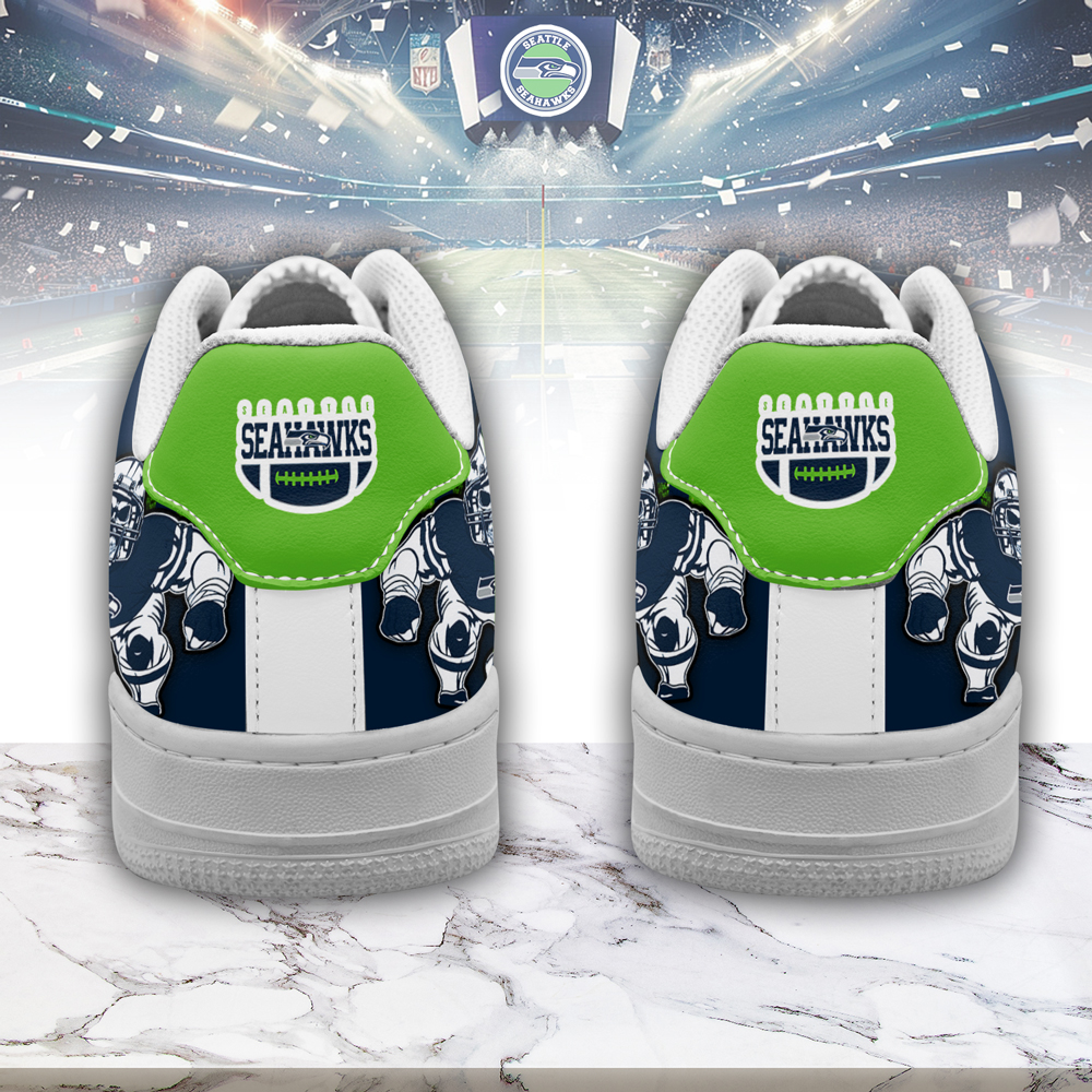 Seattle Seahawks Air Low-Top Sneakers Shoes Comfortable For Men And Women Printed Full Size - Image 3