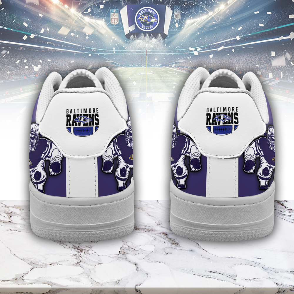 Baltimore Ravens Air Low-Top Sneakers Shoes Comfortable For Men And Women Printed Full Size - Image 3