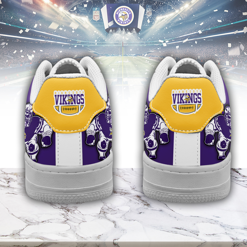 Minnesota Vikings Air Low-Top Sneakers Shoes Comfortable For Men And Women Printed Full Size - Image 3