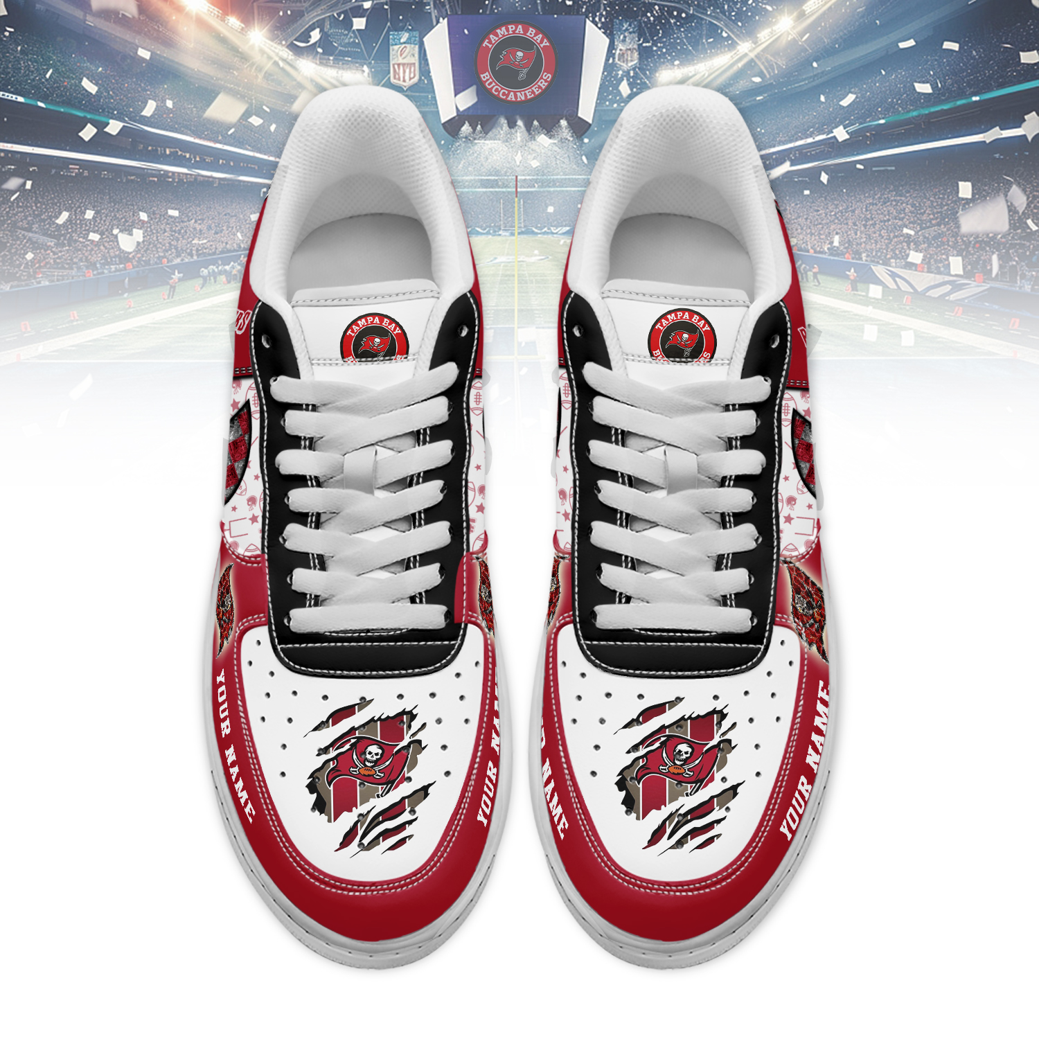 Tampa Bay Buccaneers Air Low-Top Sneakers Shoes Comfortable For Men And Women Printed Full Size - Image 3