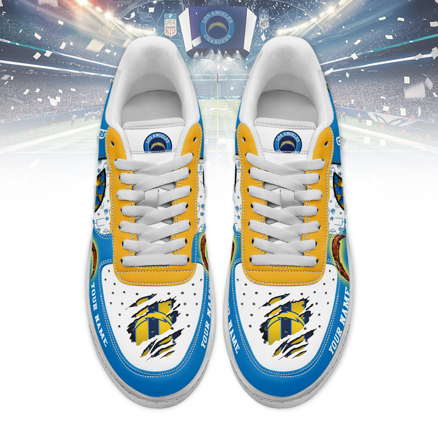 Los Angeles Chargers Air Low-Top Sneakers Shoes Comfortable For Men And Women Printed Full Size - Image 3