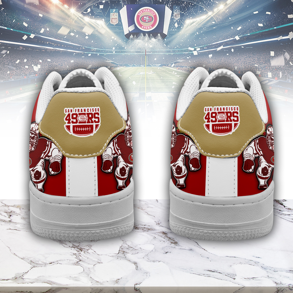 San Francisco 49ers Air Low-Top Sneakers Shoes Comfortable For Men And Women Printed Full Size - Image 3