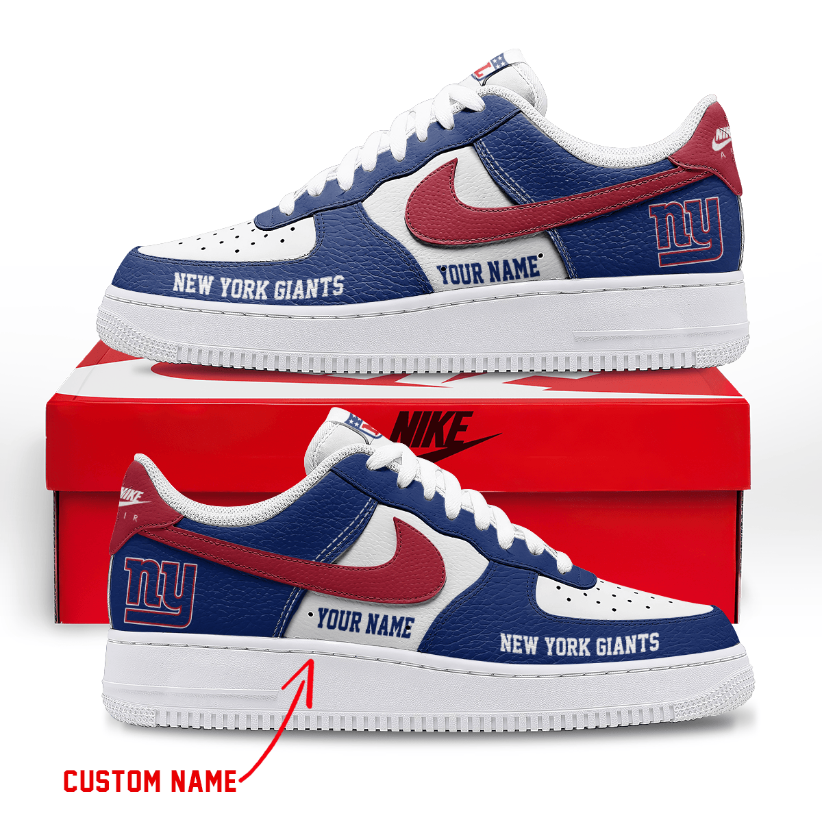New York Giants Air Low-Top Sneakers Shoes Comfortable For Men And Women Printed Full Size - Image 2