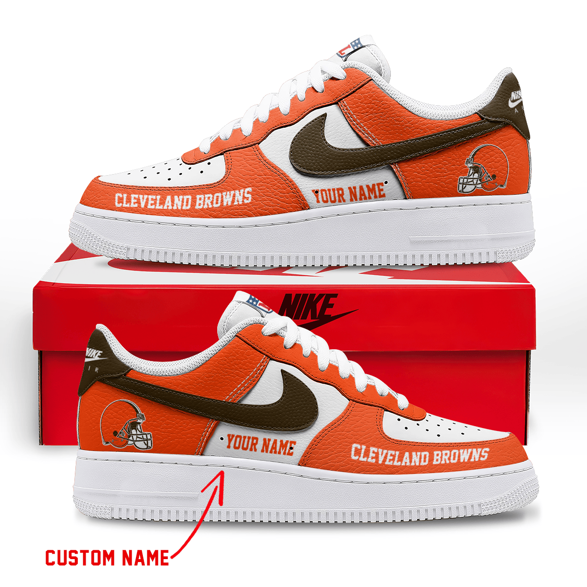 Cleveland Browns Air Low-Top Sneakers Shoes Comfortable For Men And Women Printed Full Size - Image 2