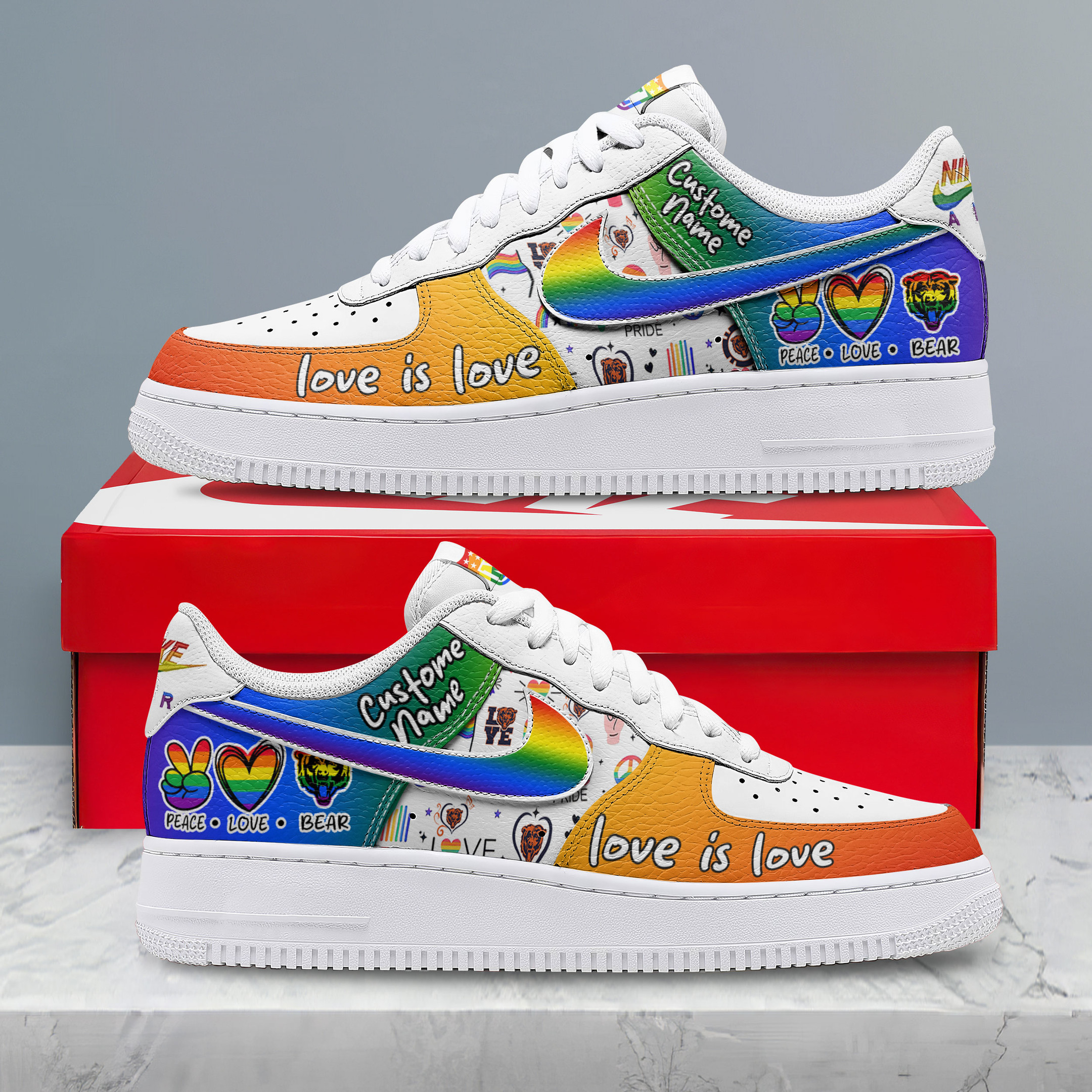 Chicago Bears Air Low-Top Sneakers Shoes Comfortable For Men And Women Printed Full Size - Image 3