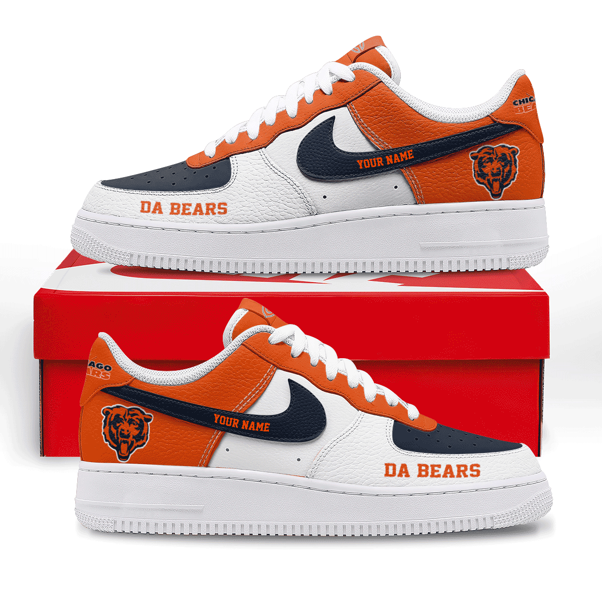 Chicago Bears Air Low-Top Sneakers Shoes Comfortable For Men And Women Printed Full Size - Image 2