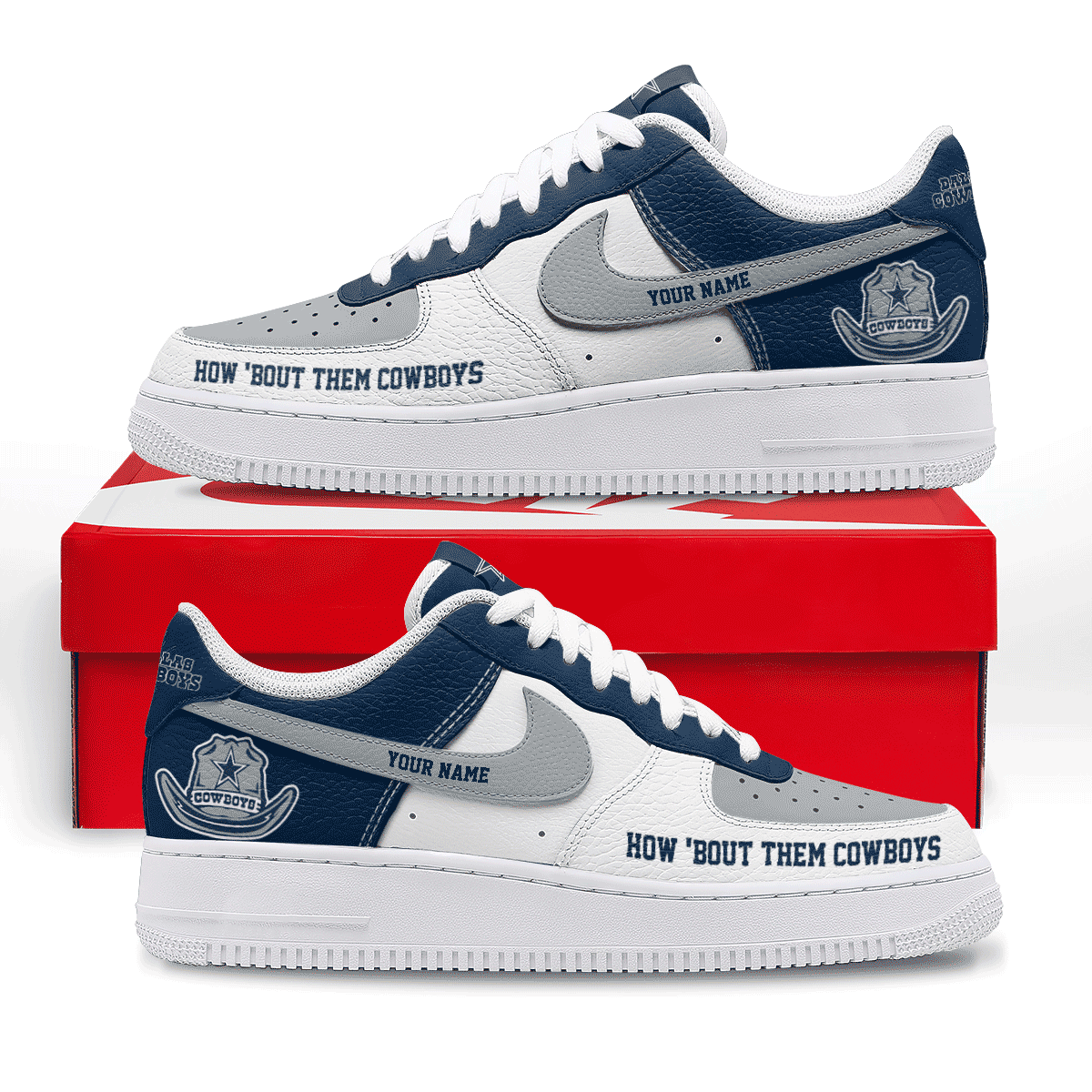 Dallas Cowboys Air Low-Top Sneakers Shoes Comfortable For Men And Women Printed Full Size - Image 2