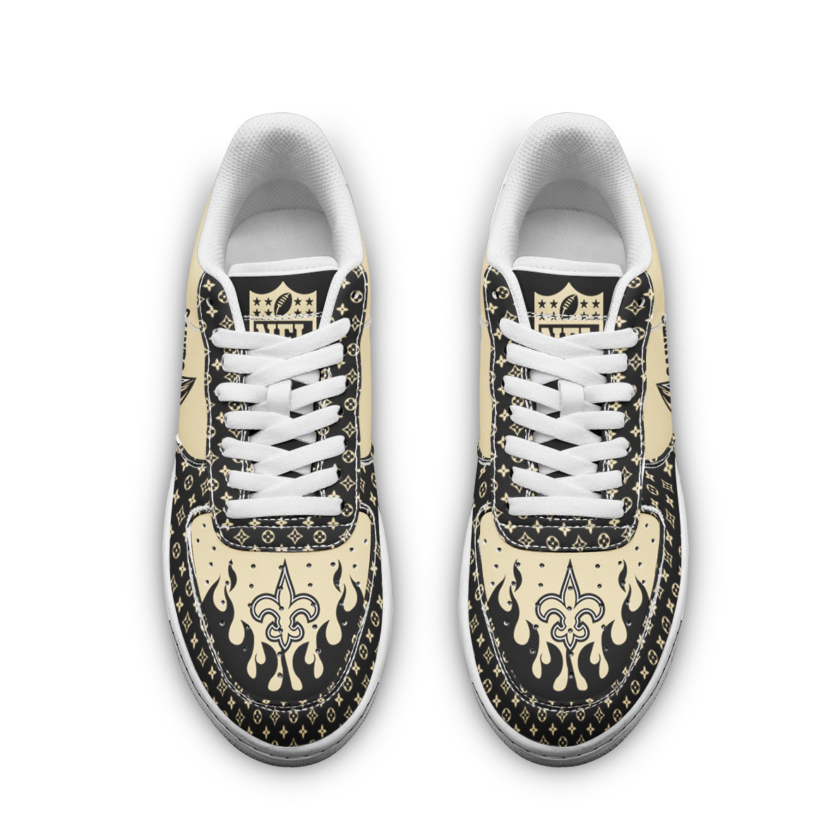 New Orleans Saints NFL Air Low-Top Sneakers Shoes Comfortable For Men And Women Printed Full Size - Image 2