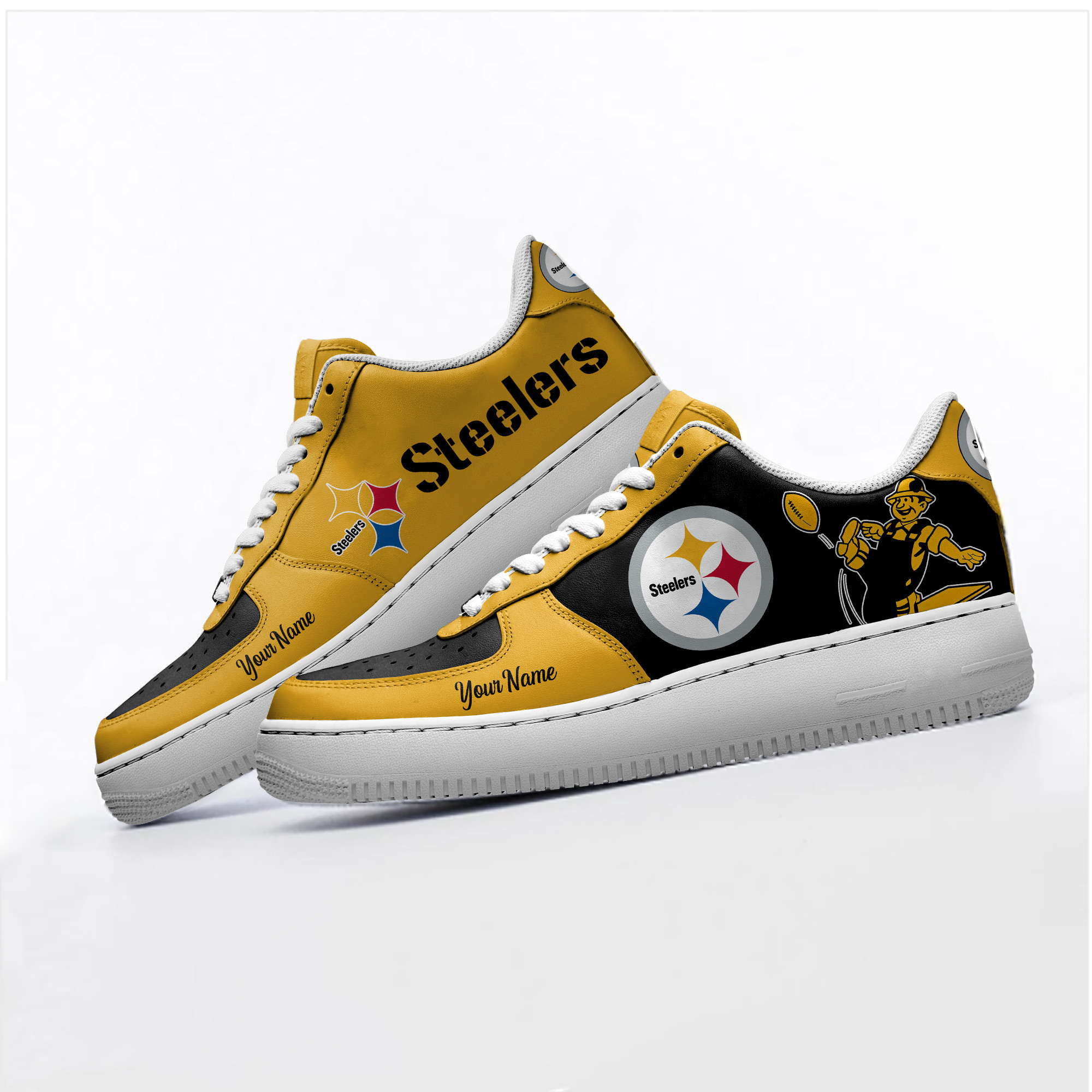 Pittsburgh Steelers NFL Air Low-Top Sneakers Shoes Comfortable For Men And Women Printed Full Size - Image 2