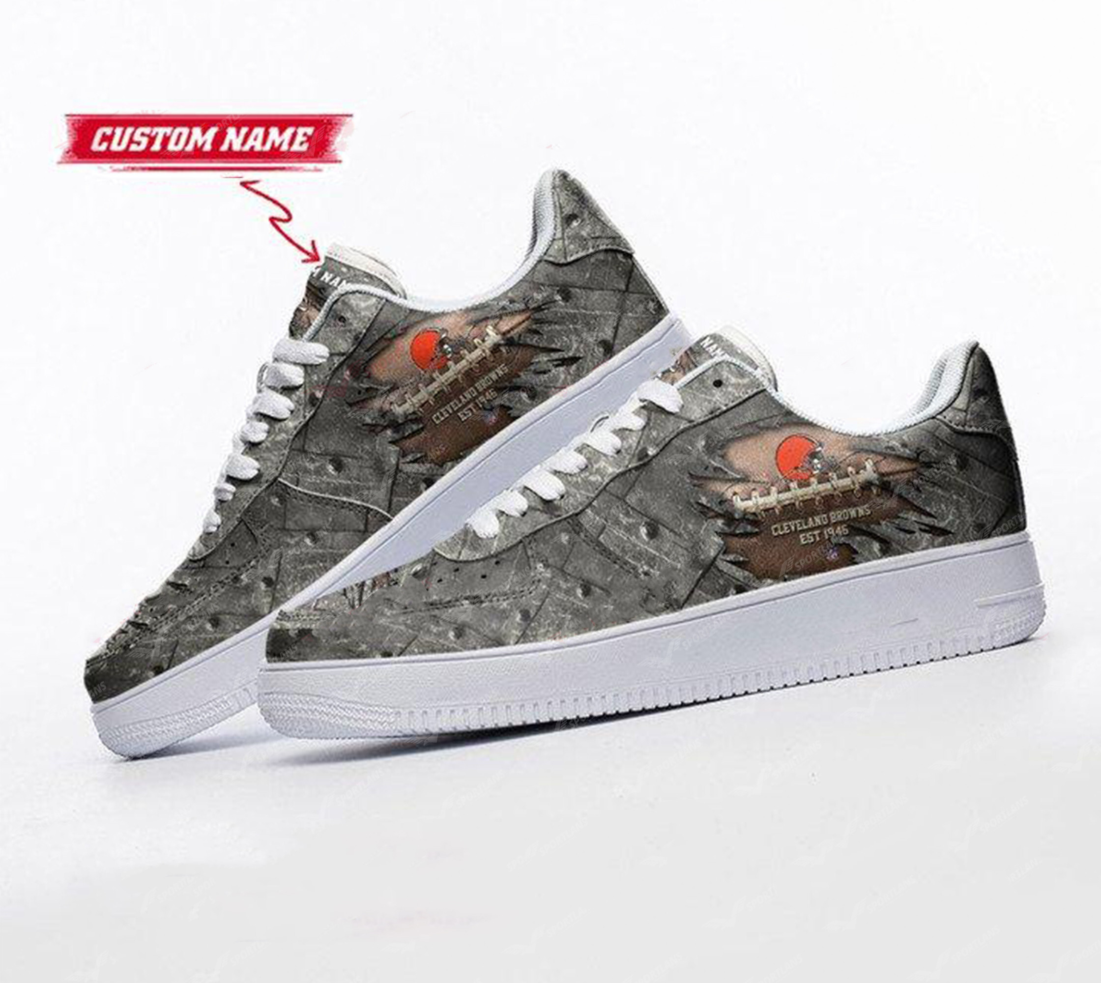 Cleveland Browns NFL Air Low-Top Sneakers Shoes Comfortable For Men And Women Printed Full Size - Image 2