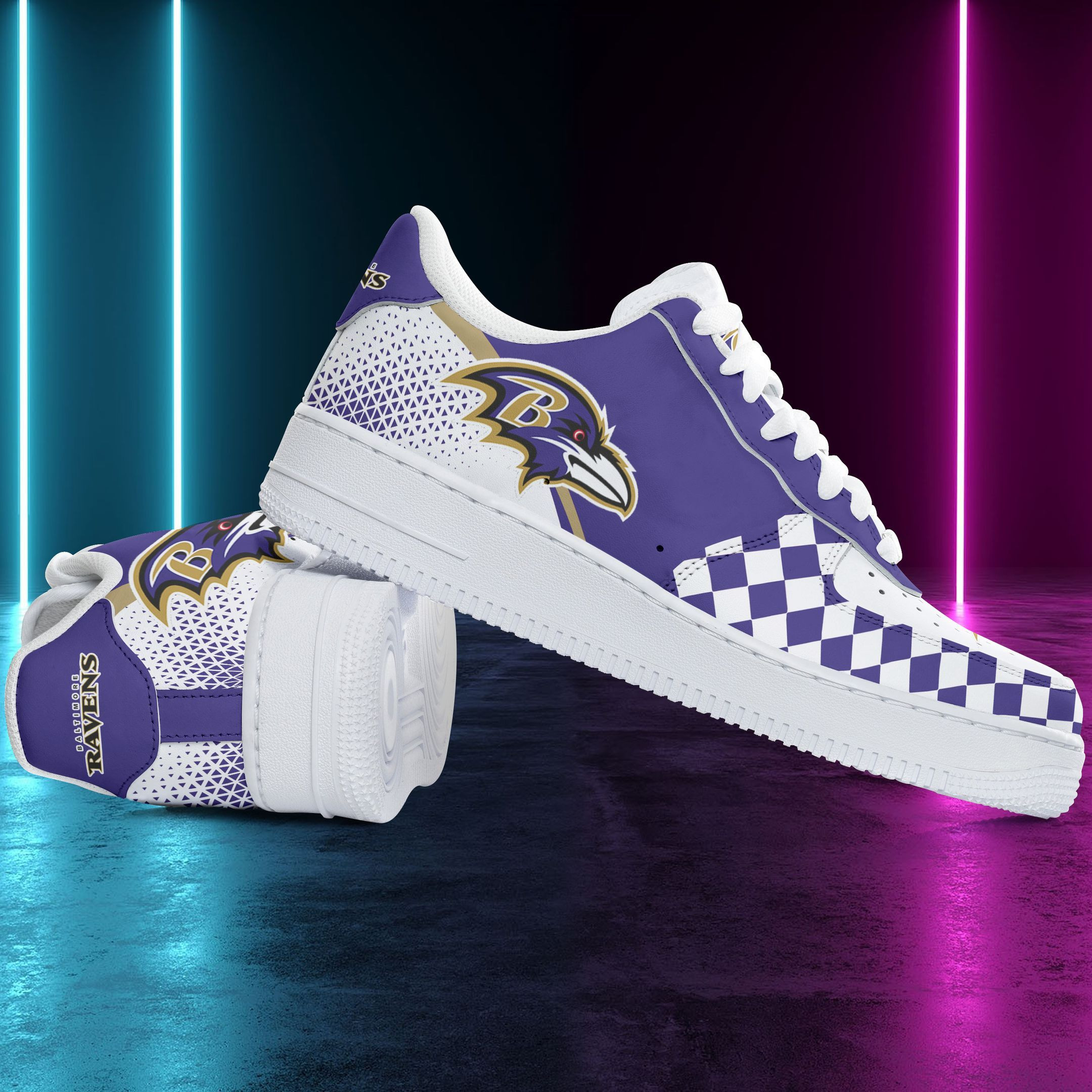 Baltimore Ravens NFL Air Low-Top Sneakers Shoes Comfortable For Men And Women Printed Full Size - Image 3