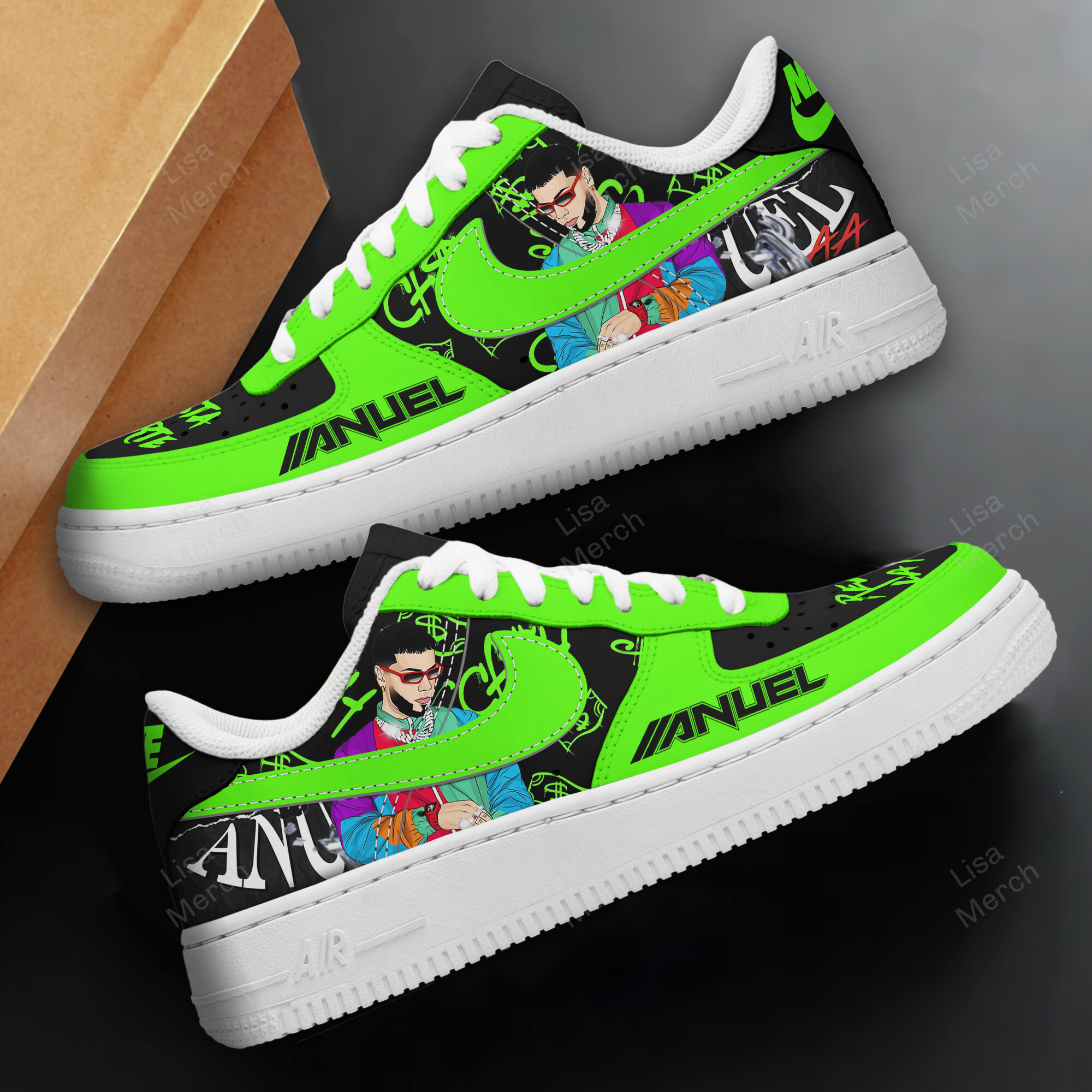 Anuel AA Air Low-Top Sneakers Shoes Comfortable For Men And Women Printed Full Size - Image 2
