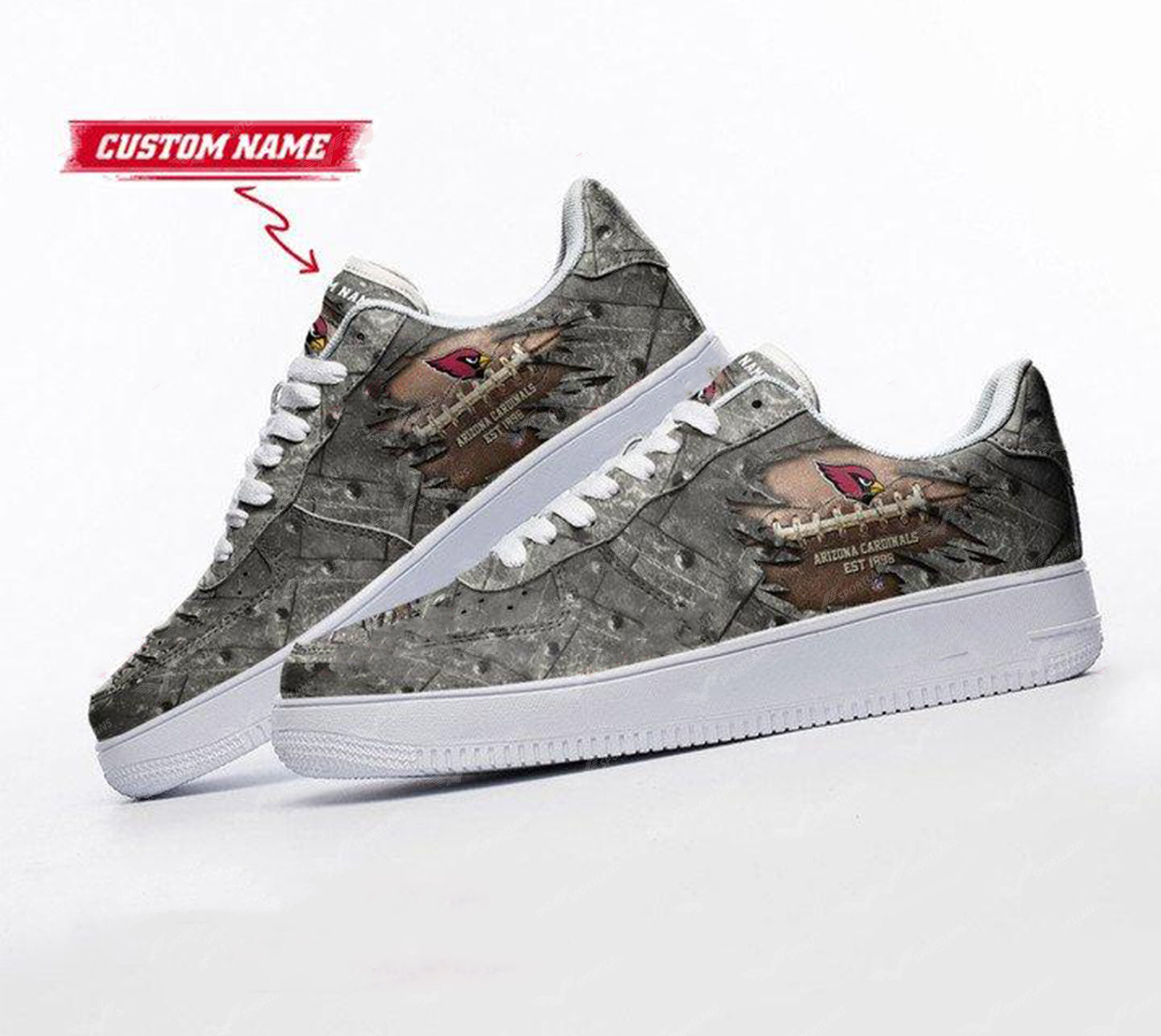 Arizona Cardinals NFL Air Low-Top Sneakers Shoes Comfortable For Men And Women Printed Full Size - Image 2