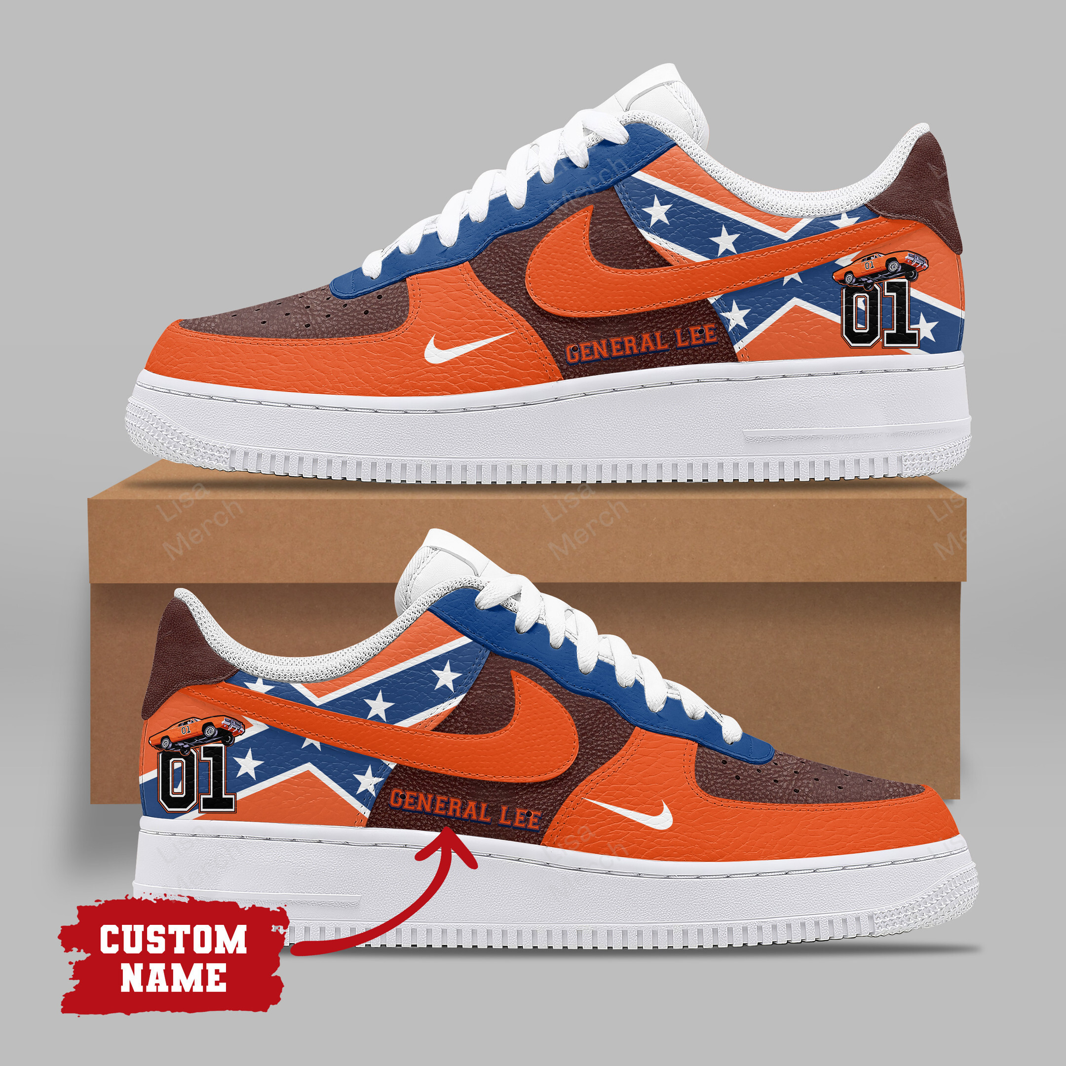 The Dukes of Hazzard Air Low-Top Sneakers Shoes Comfortable For Men And Women Printed Full Size - Image 2