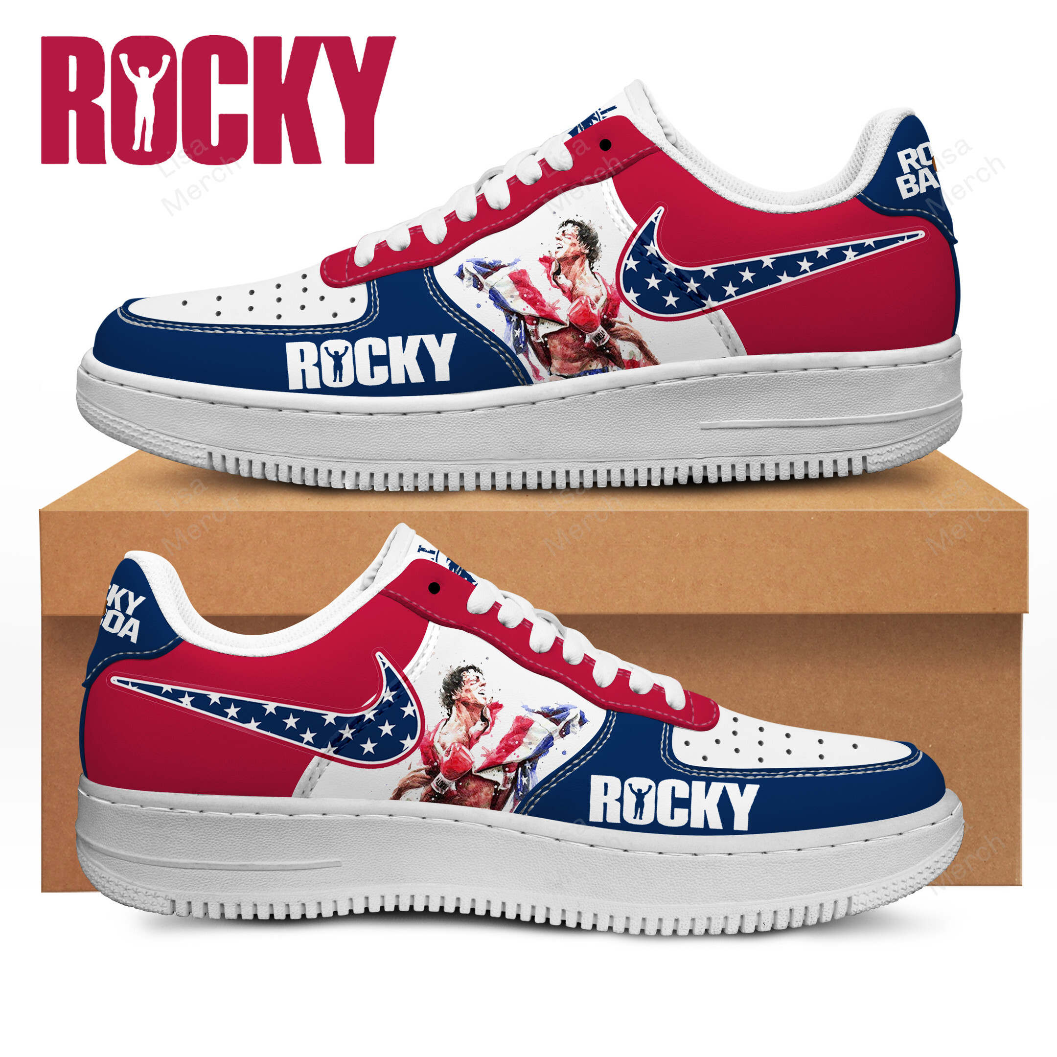Rocky Air Low-Top Sneakers Shoes Comfortable For Men And Women Printed Full Size - Image 2
