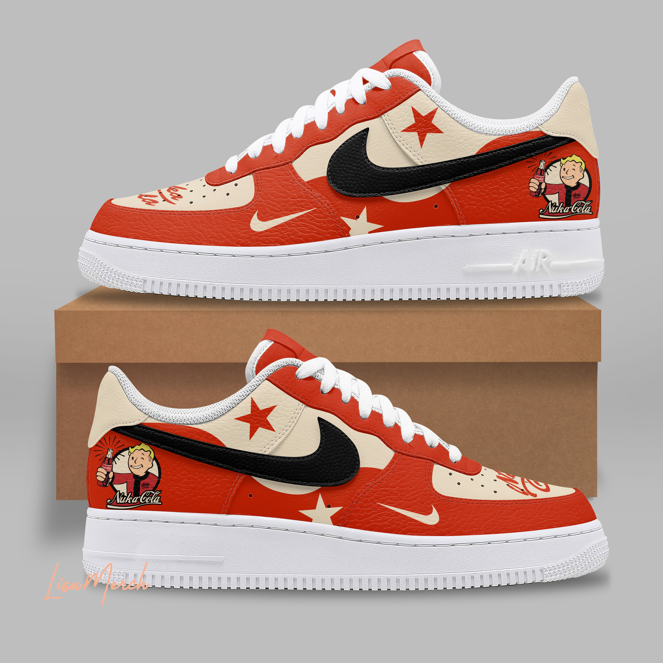Fallout Nuka Cola Air Low-Top Sneakers Shoes Comfortable For Men And Women Printed Full Size - Image 2