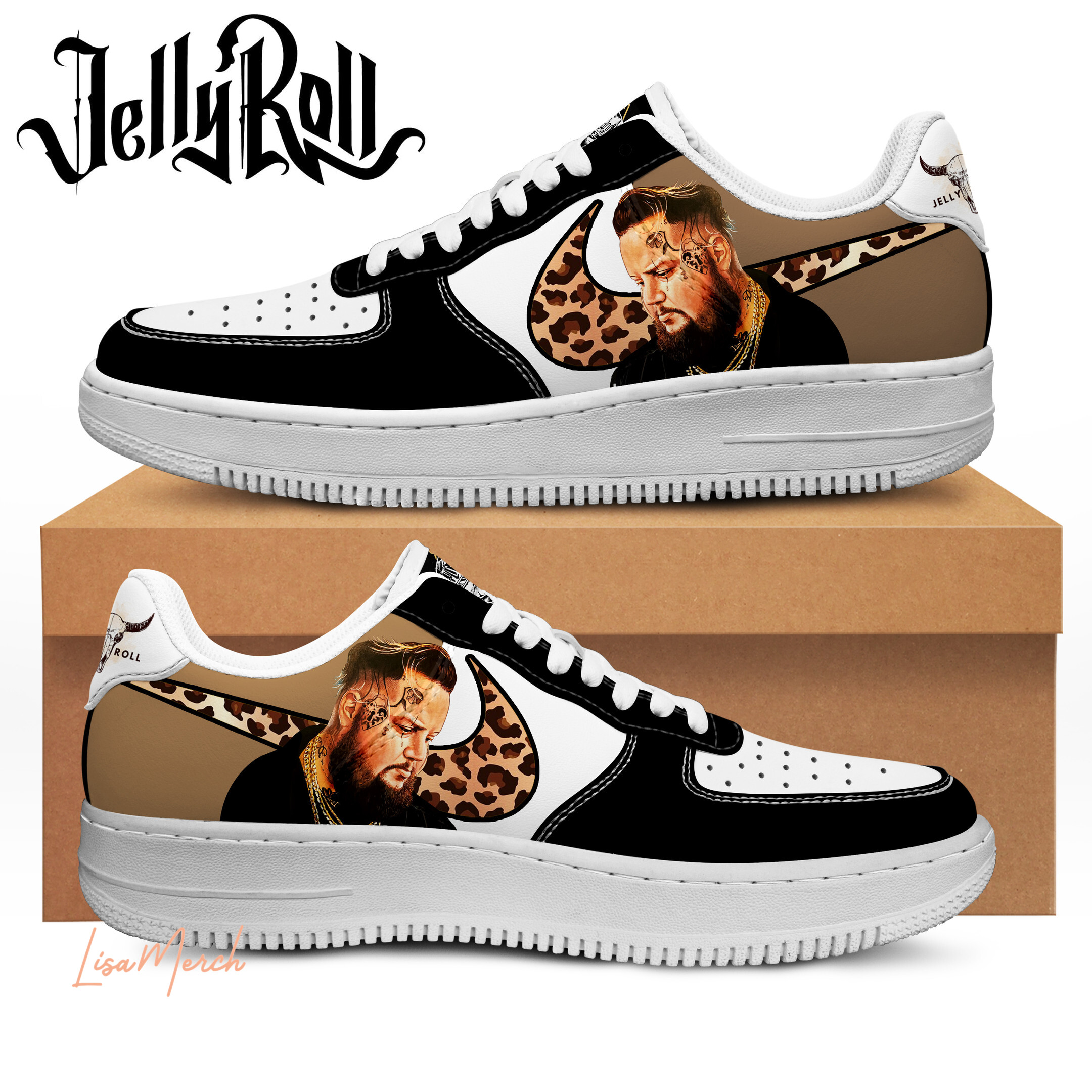 Jelly Roll Air Low-Top Sneakers Shoes Comfortable For Men And Women Printed Full Size - Image 2