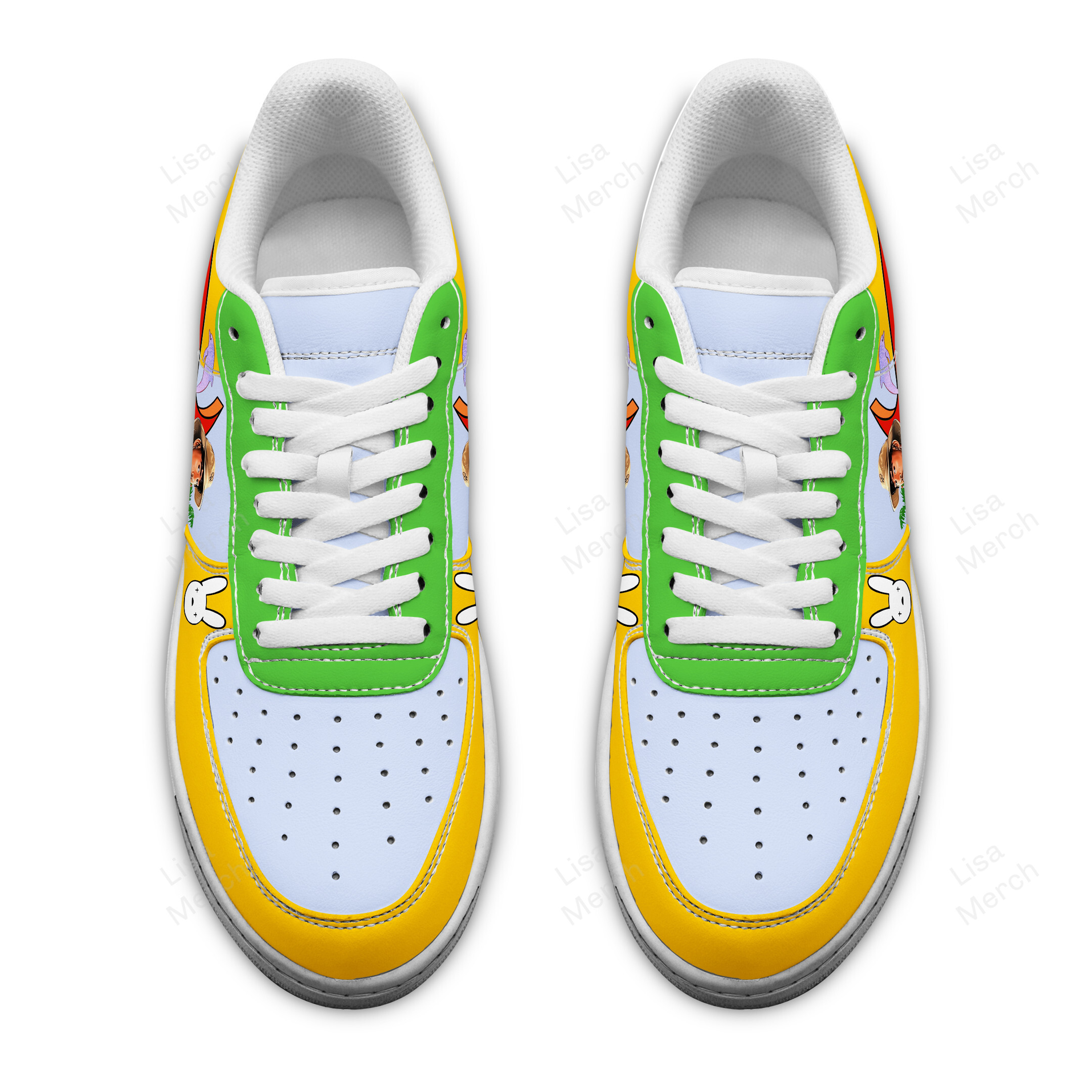 Bad Bunny Air Low-Top Sneakers Shoes Comfortable For Men And Women Printed Full Size - Image 2