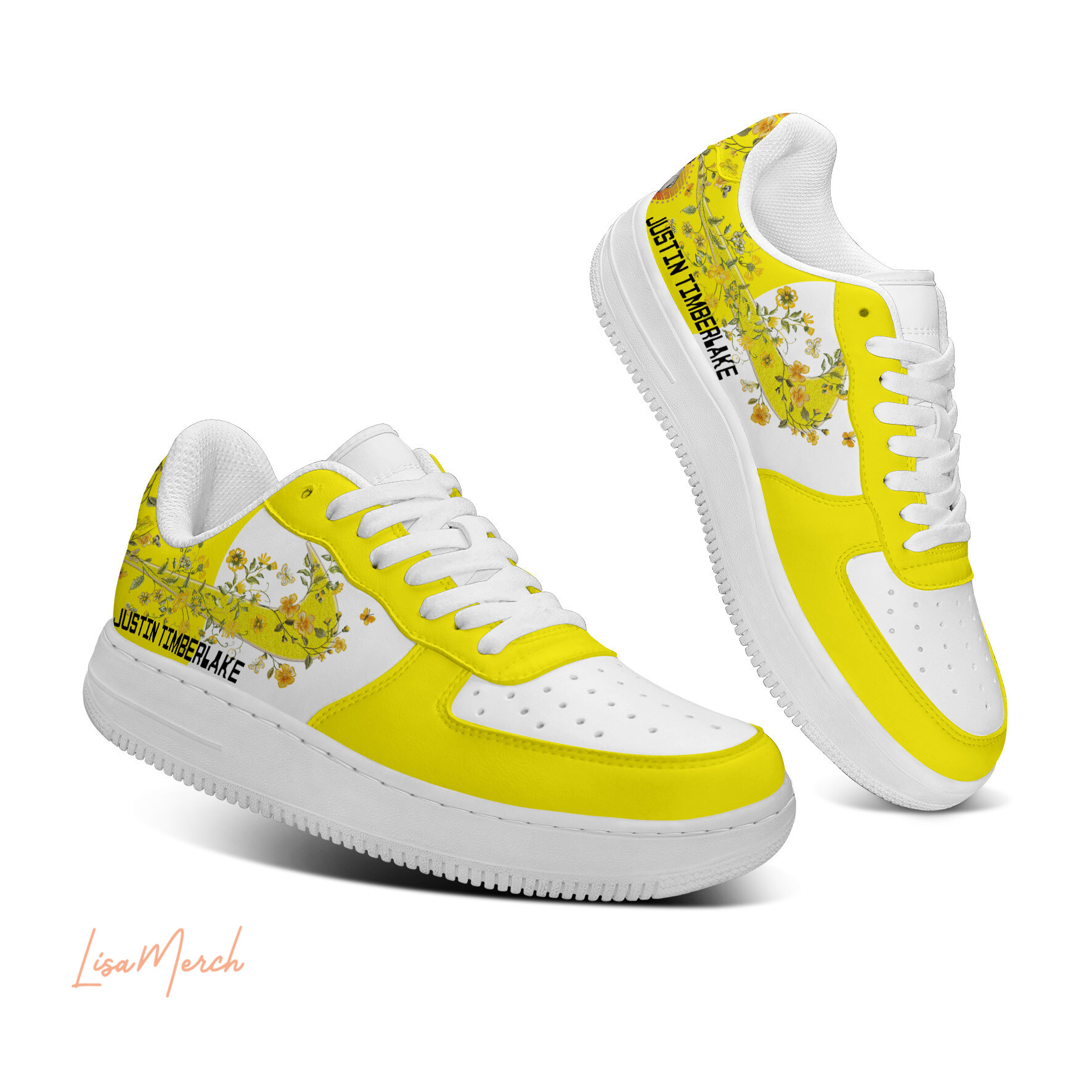 Justin Timberlake Air Low-Top Sneakers Shoes Comfortable For Men And Women Printed Full Size - Image 3