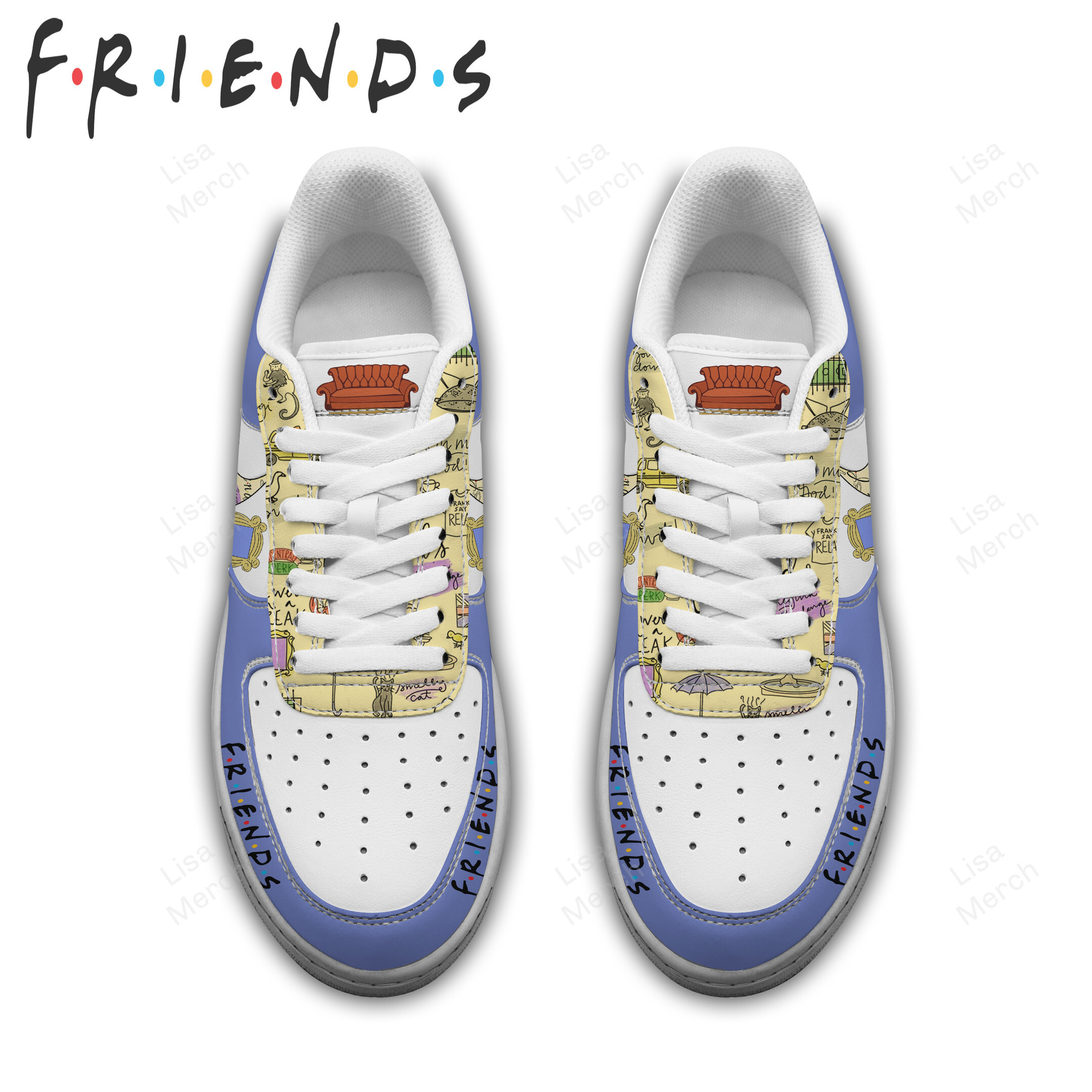 Friends Air Low-Top Sneakers Shoes Comfortable For Men And Women Printed Full Size - Image 2