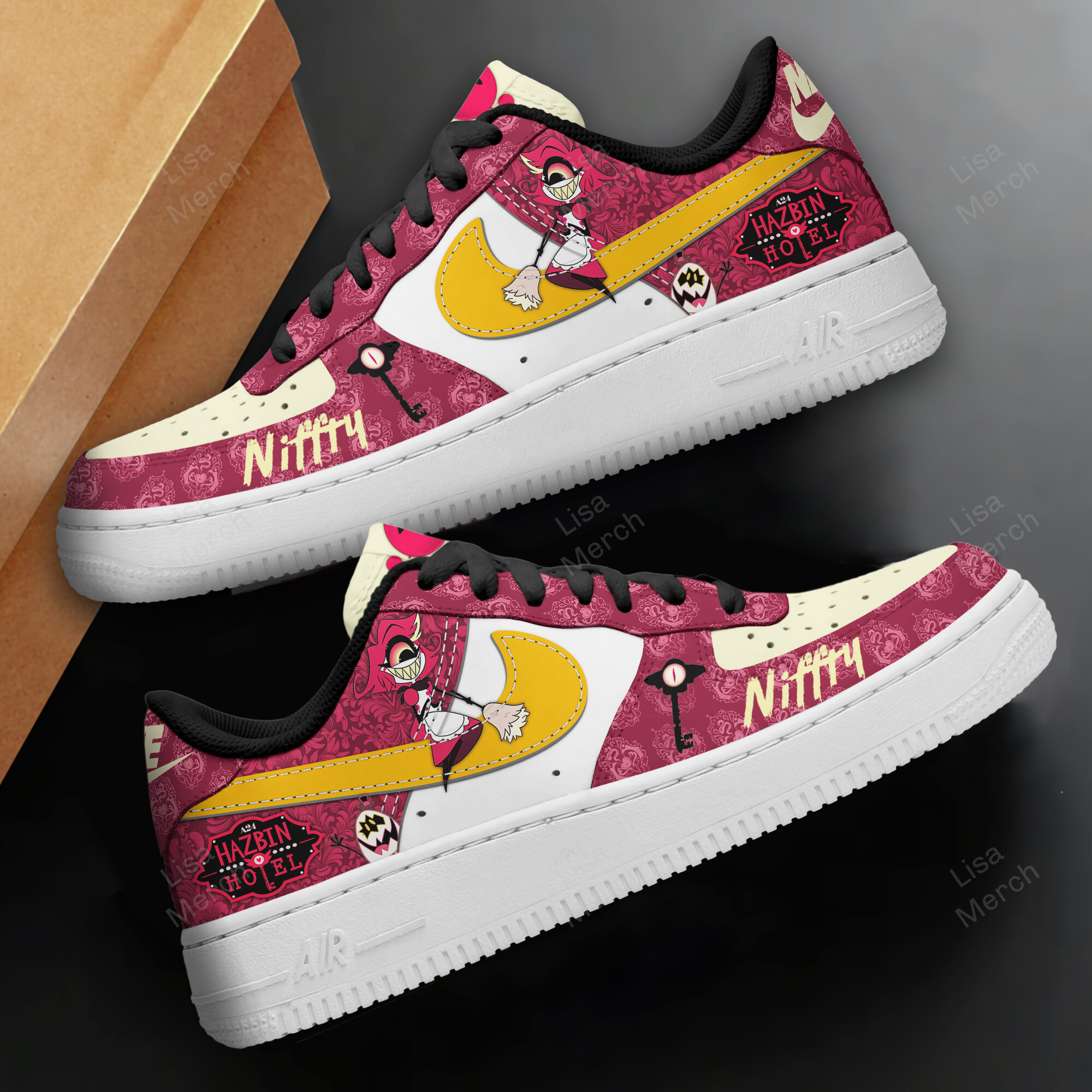 Hazbin Hotel Air Low-Top Sneakers Shoes Comfortable For Men And Women Printed Full Size - Image 2