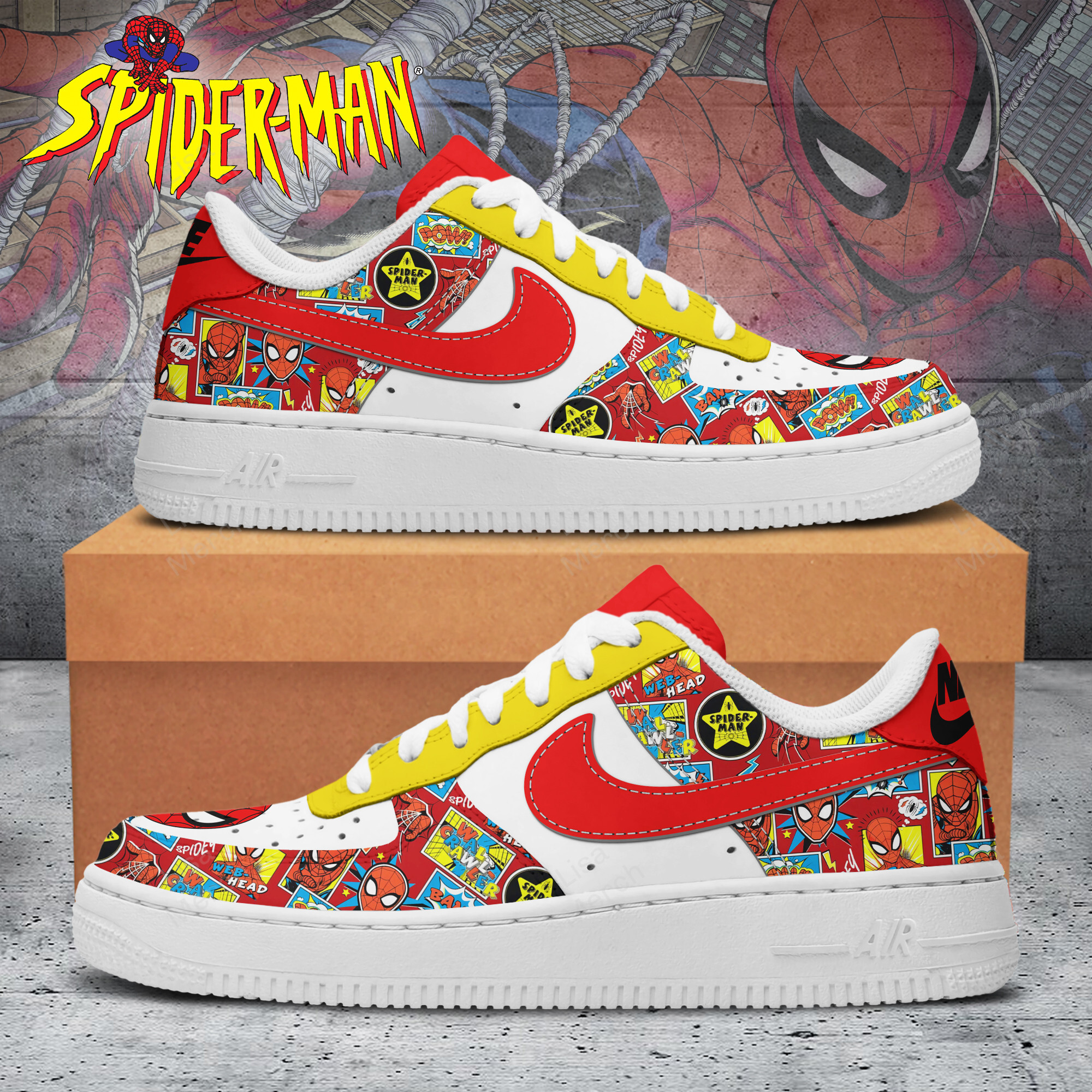 Spider Man Air Low-Top Sneakers Shoes Comfortable For Men And Women Printed Full Size - Image 3