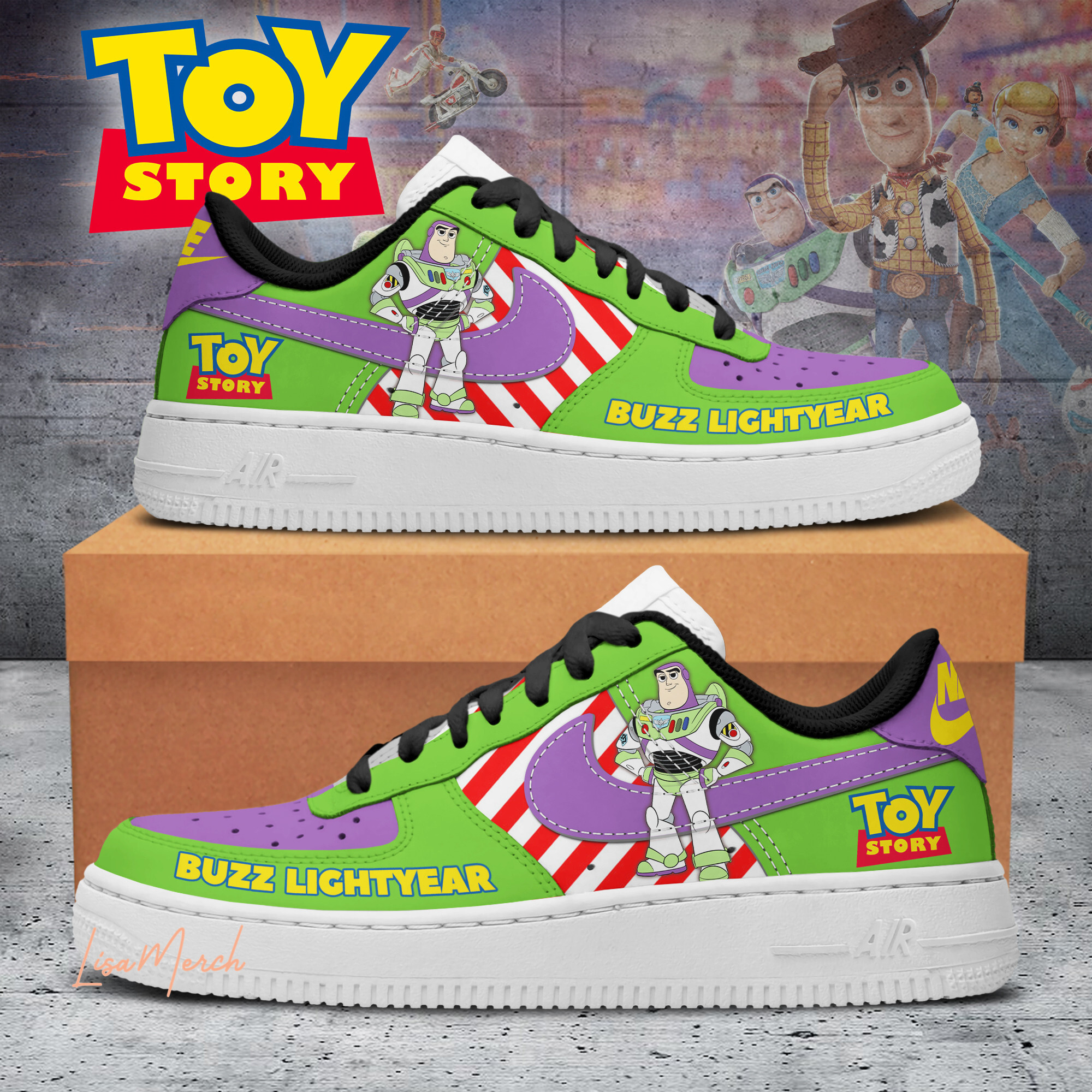 Toy Story Air Low-Top Sneakers Shoes Comfortable For Men And Women Printed Full Size - Image 3