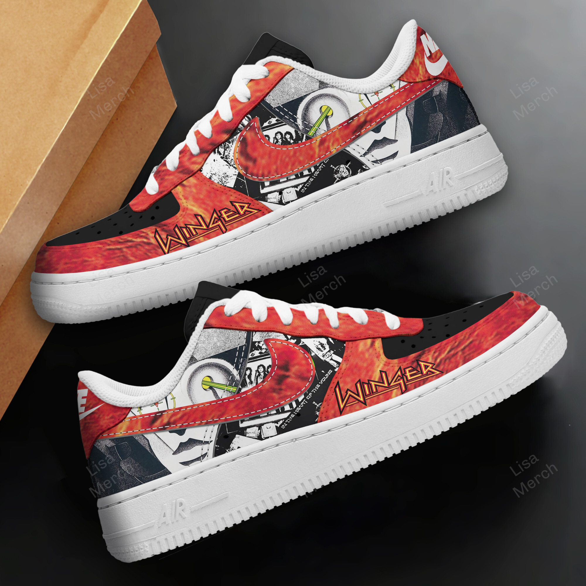 Winger Air Low-Top Sneakers Shoes Comfortable For Men And Women Printed Full Size - Image 2