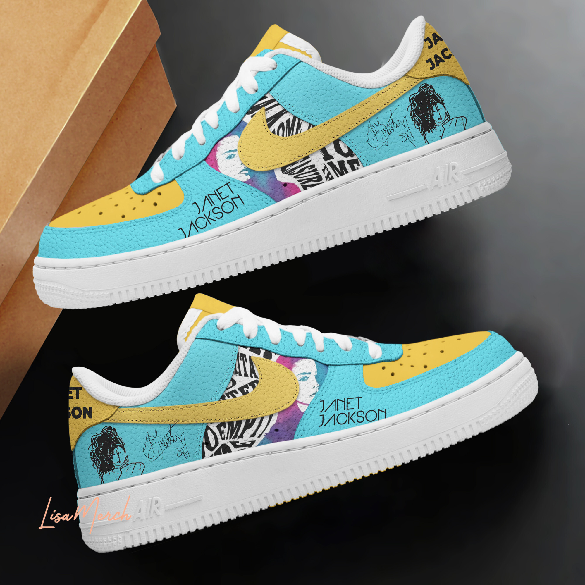 Janet Jackson Air Low-Top Sneakers Shoes Comfortable For Men And Women Printed Full Size - Image 2