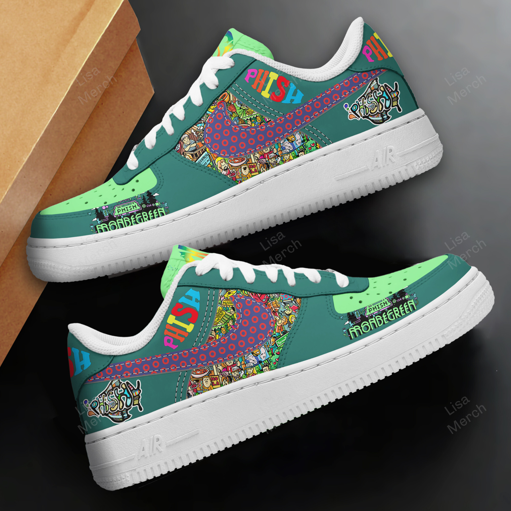Phish Air Low-Top Sneakers Shoes Comfortable For Men And Women Printed Full Size - Image 2