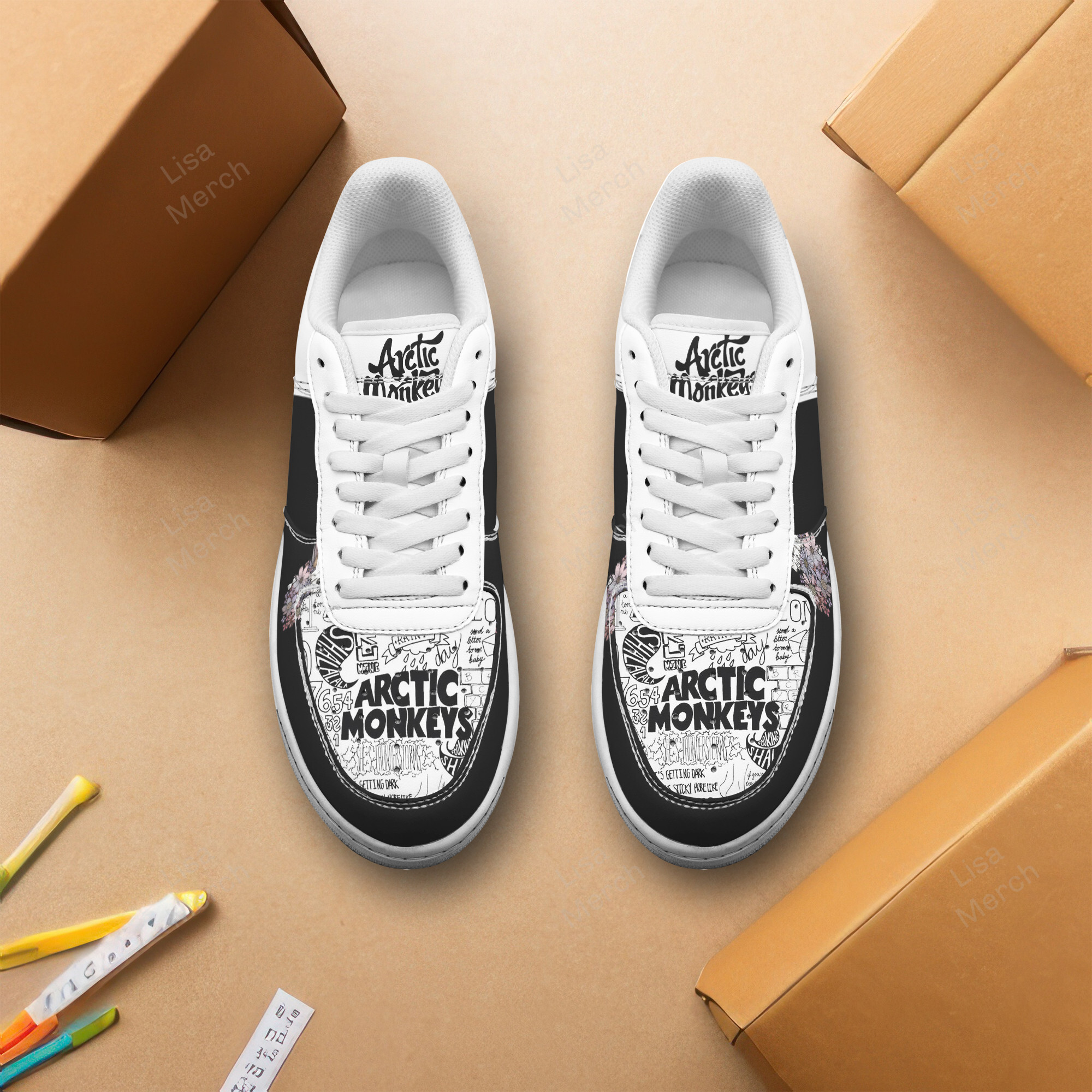 Arctic Monkeys Air Low-Top Sneakers Shoes Comfortable For Men And Women Printed Full Size - Image 3