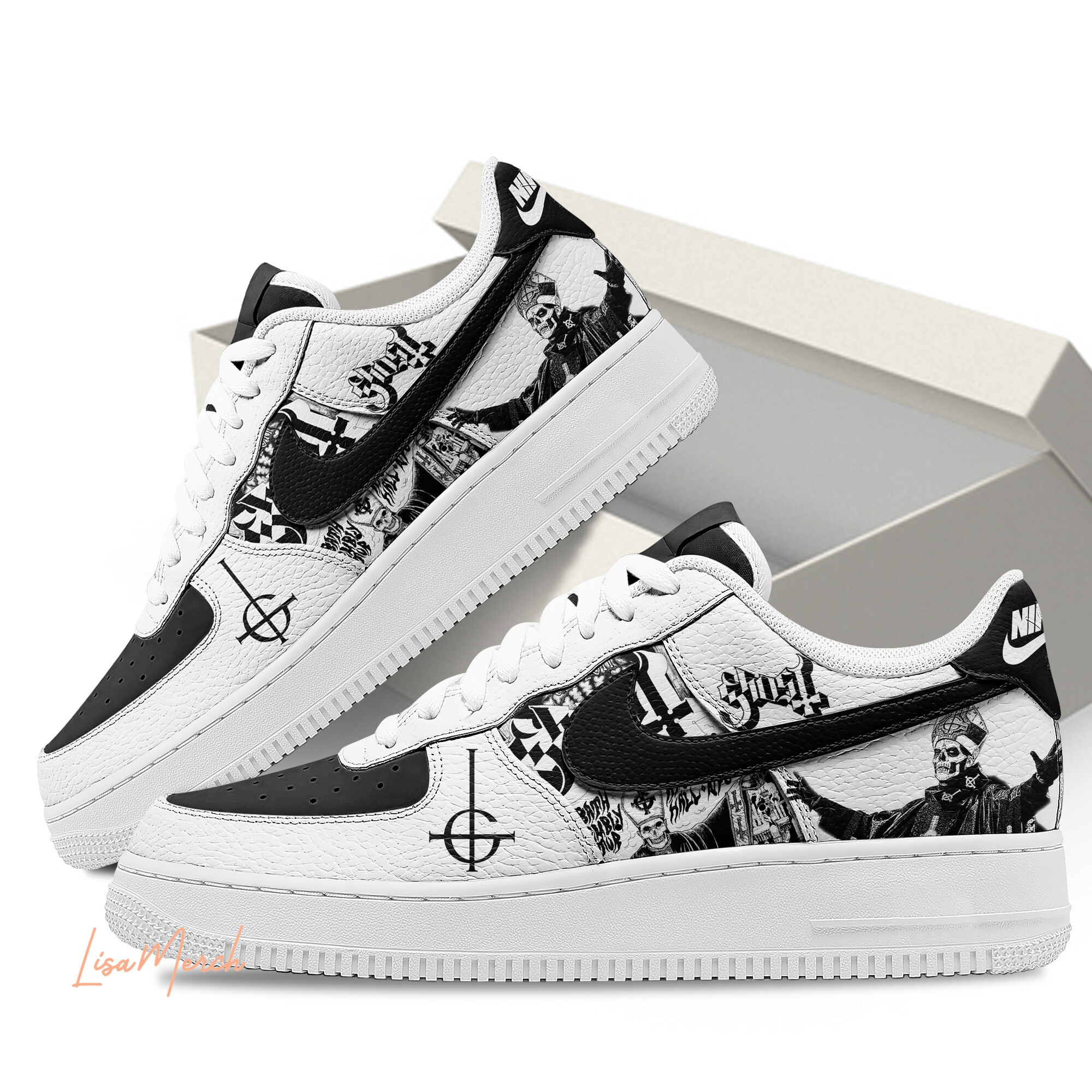 Ghost Air Low-Top Sneakers Shoes Comfortable For Men And Women Printed Full Size - Image 2