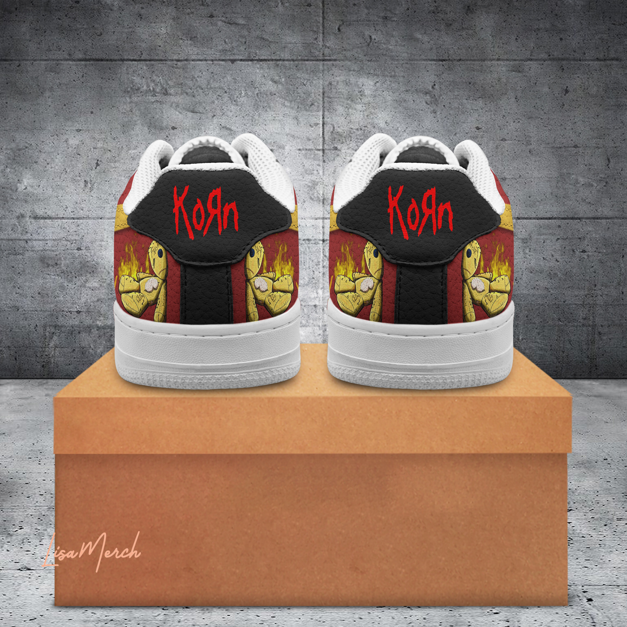 Korn Air Low-Top Sneakers Shoes Comfortable For Men And Women Printed Full Size - Image 3
