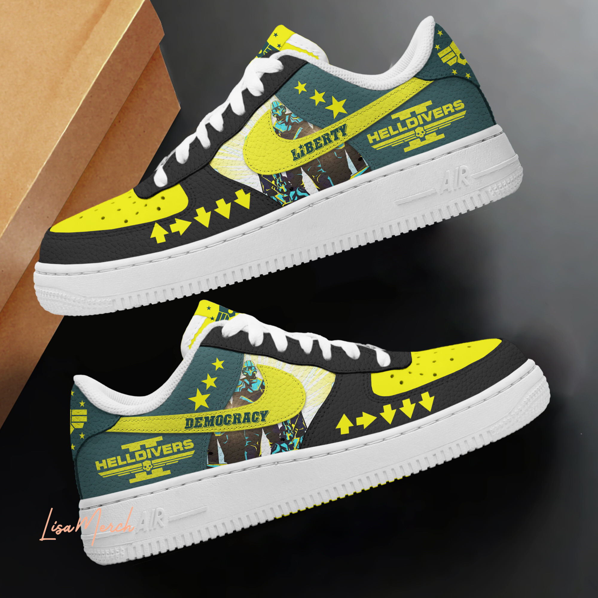 Helldivers Air Low-Top Sneakers Shoes Comfortable For Men And Women Printed Full Size - Image 2