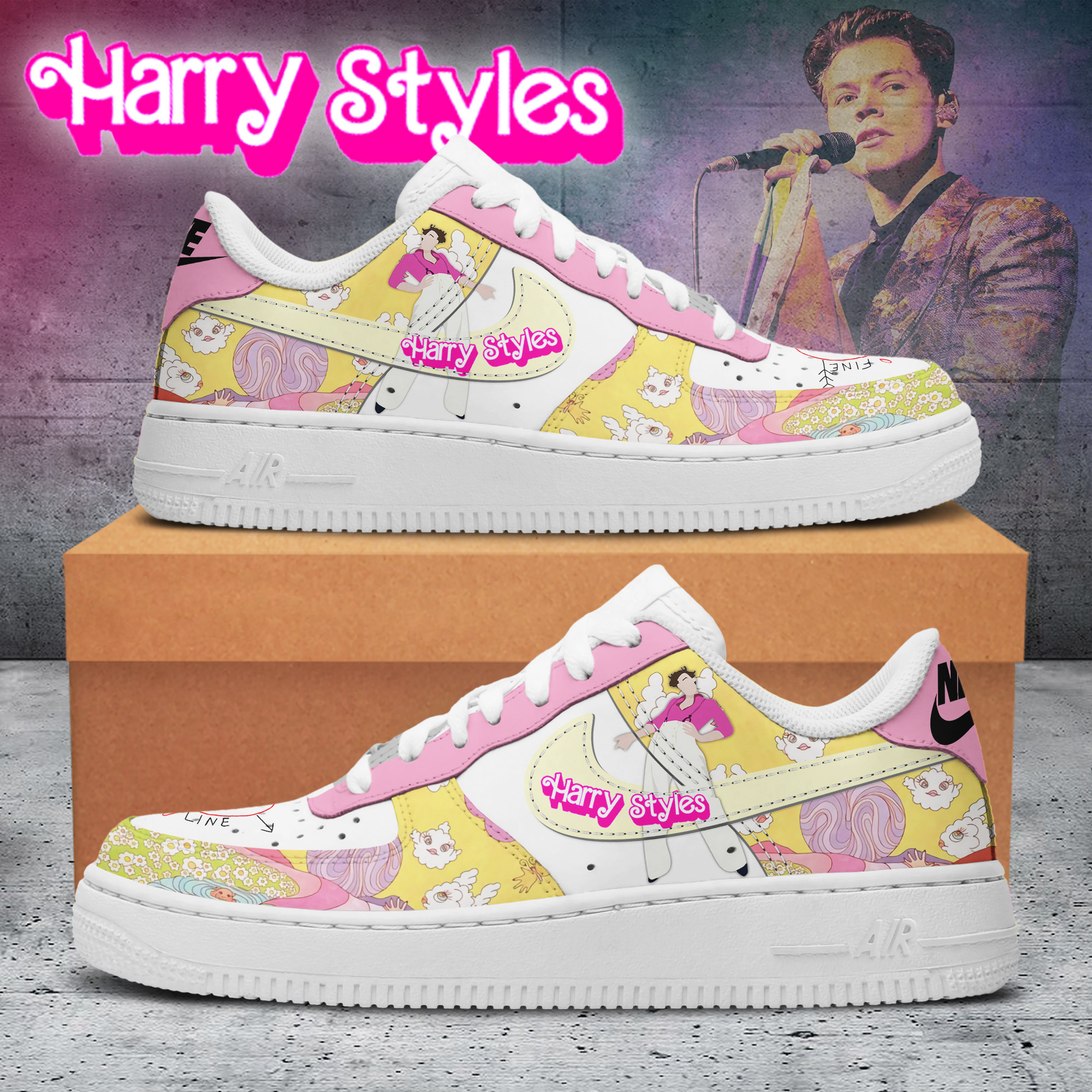Hary Styles Air Low-Top Sneakers Shoes Comfortable For Men And Women Printed Full Size - Image 2