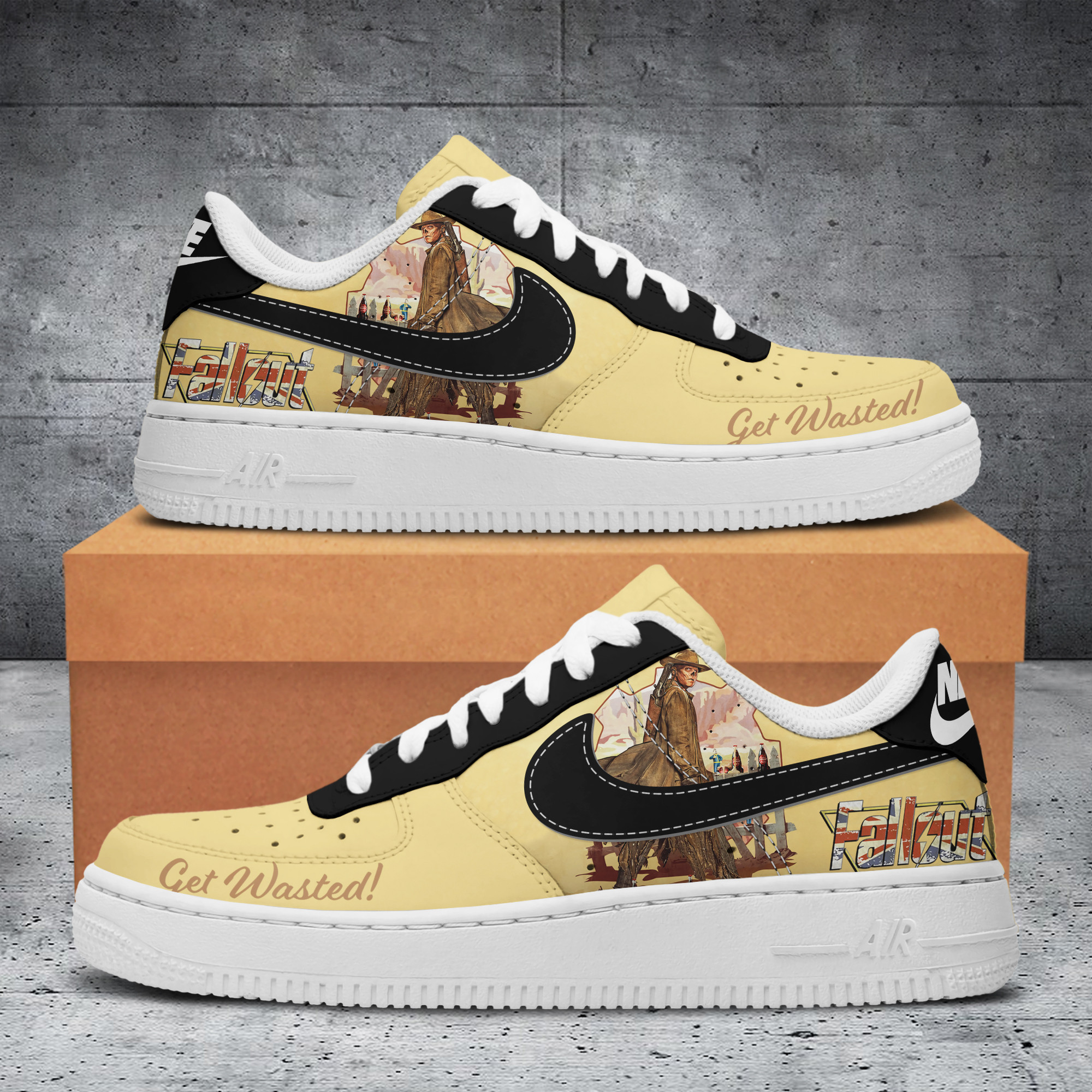 Fallout Air Low-Top Sneakers Shoes Comfortable For Men And Women Printed Full Size - Image 3