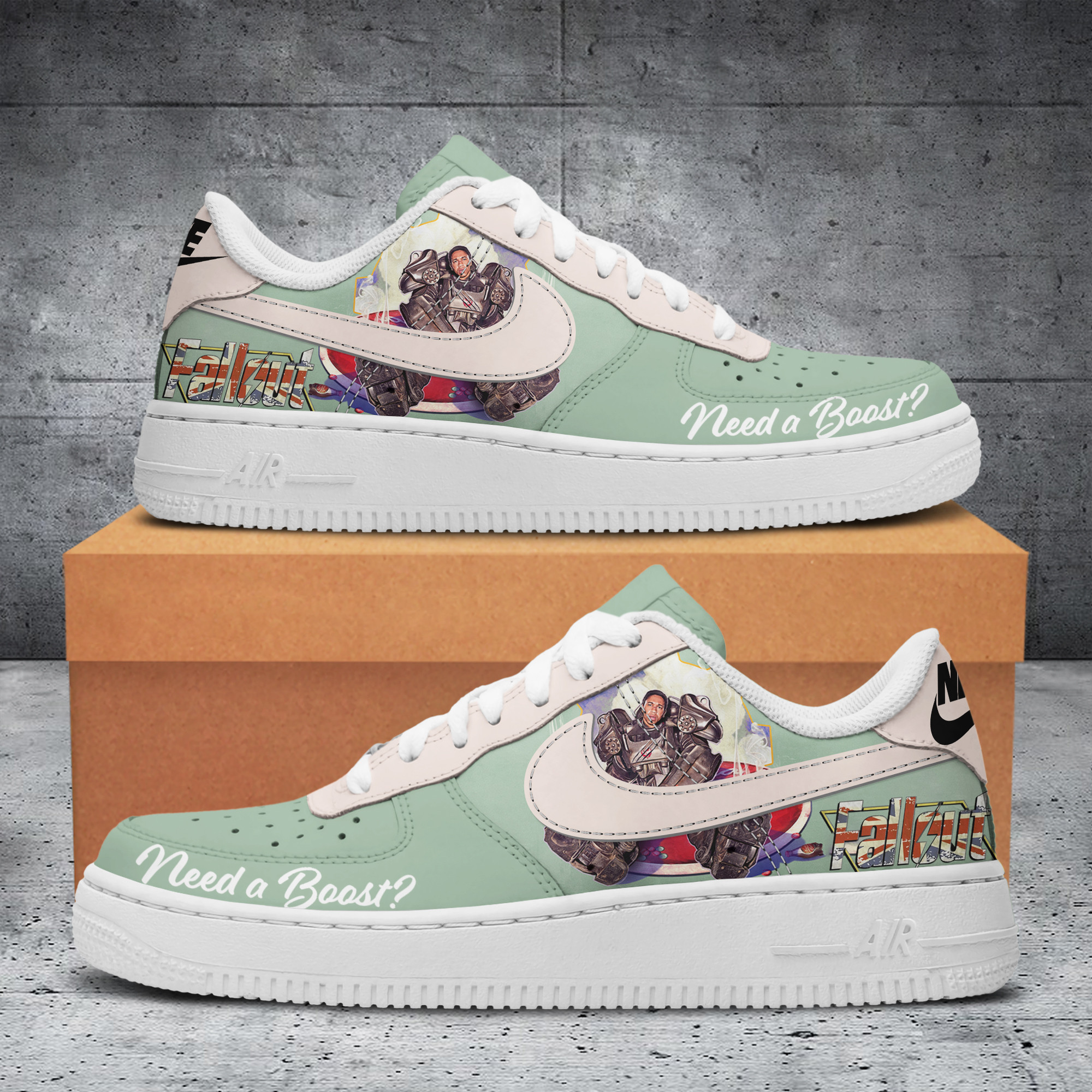 Fallout Air Low-Top Sneakers Shoes Comfortable For Men And Women Printed Full Size - Image 3