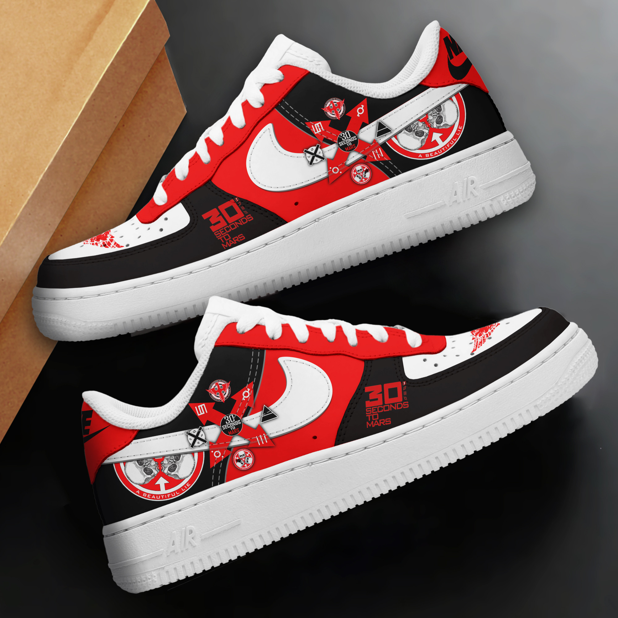 Thirty Seconds to Mars Air Low-Top Sneakers Shoes Comfortable For Men And Women Printed Full Size - Image 2