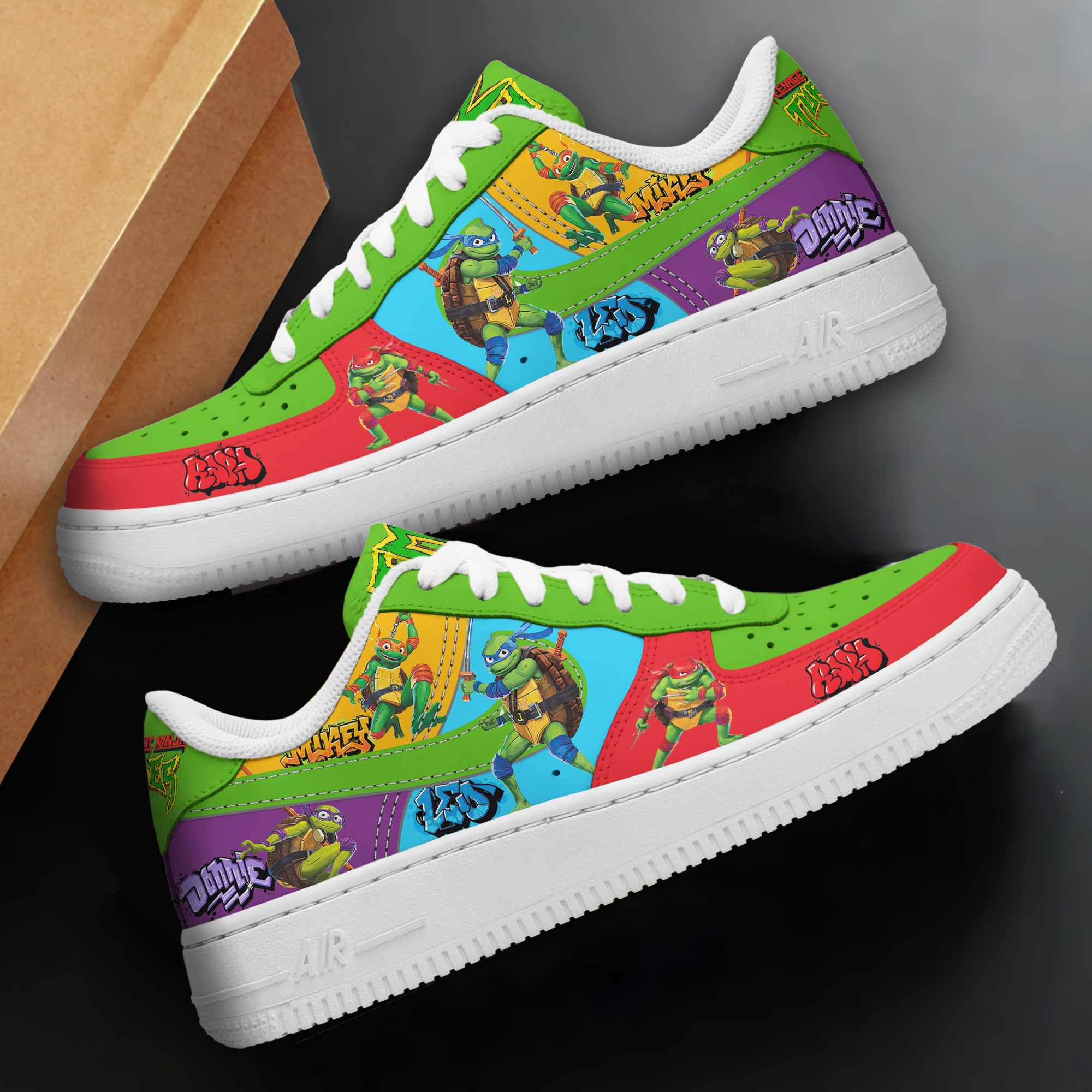 Teenage Mutant Ninja Turtles Air Low-Top Sneakers Shoes Comfortable For Men And Women Printed Full Size - Image 2